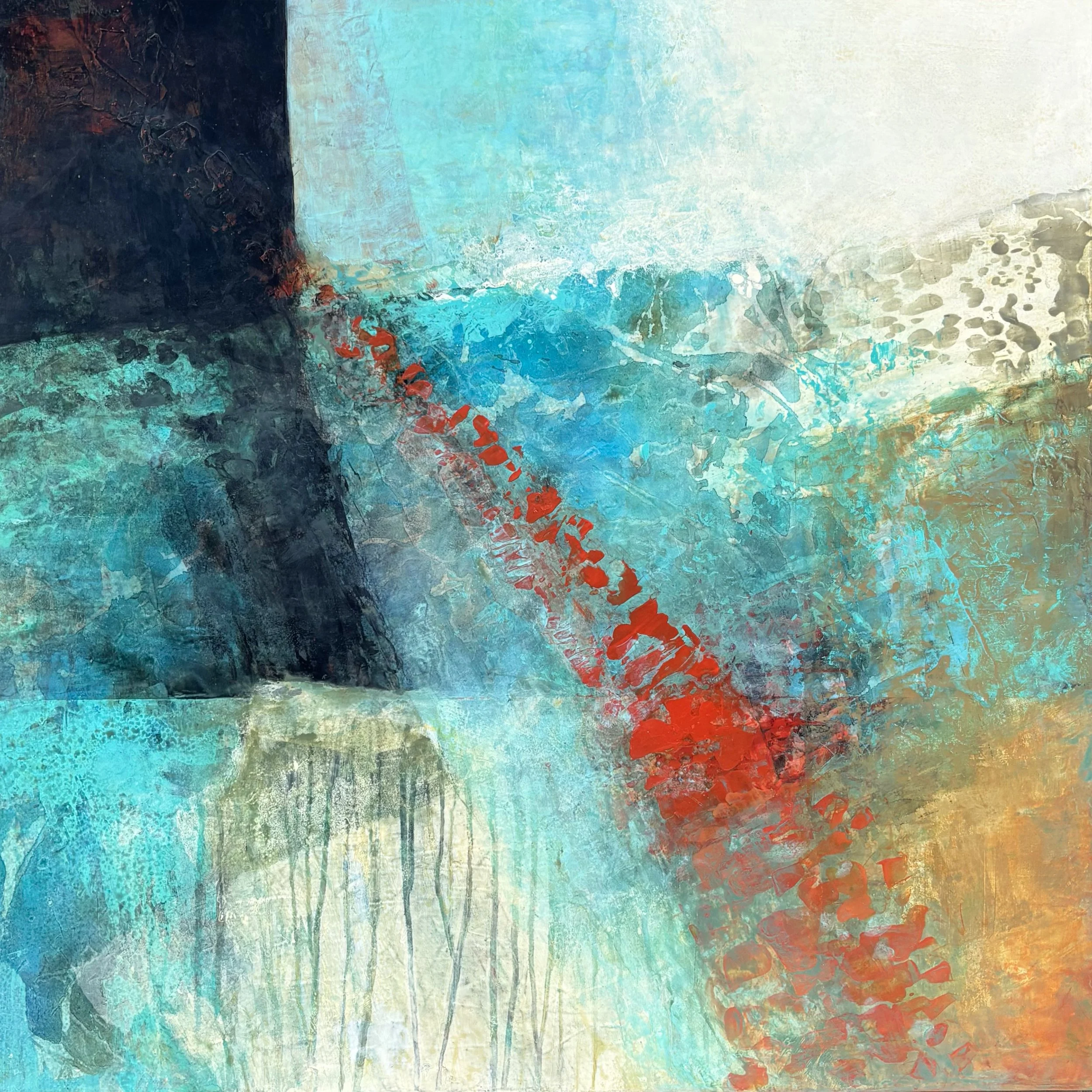 A Flash of Awareness (Painting - 30" x 30" - $1800 CAD - Canada) - Myriam Laberge