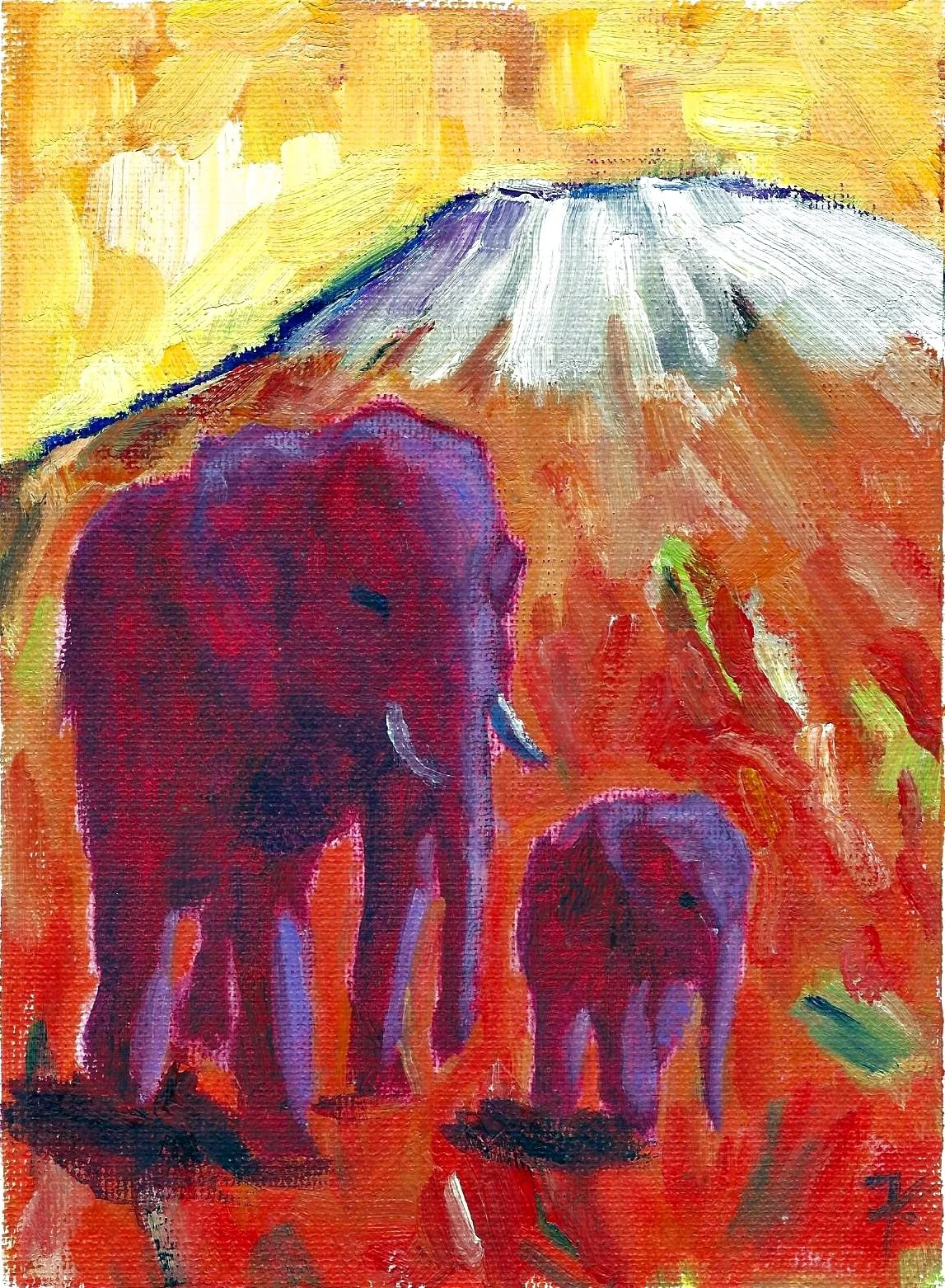 Kilimanjaro (Painting - 8" x 5.75" - $100 CAD - Hong Kong) Charles Ng