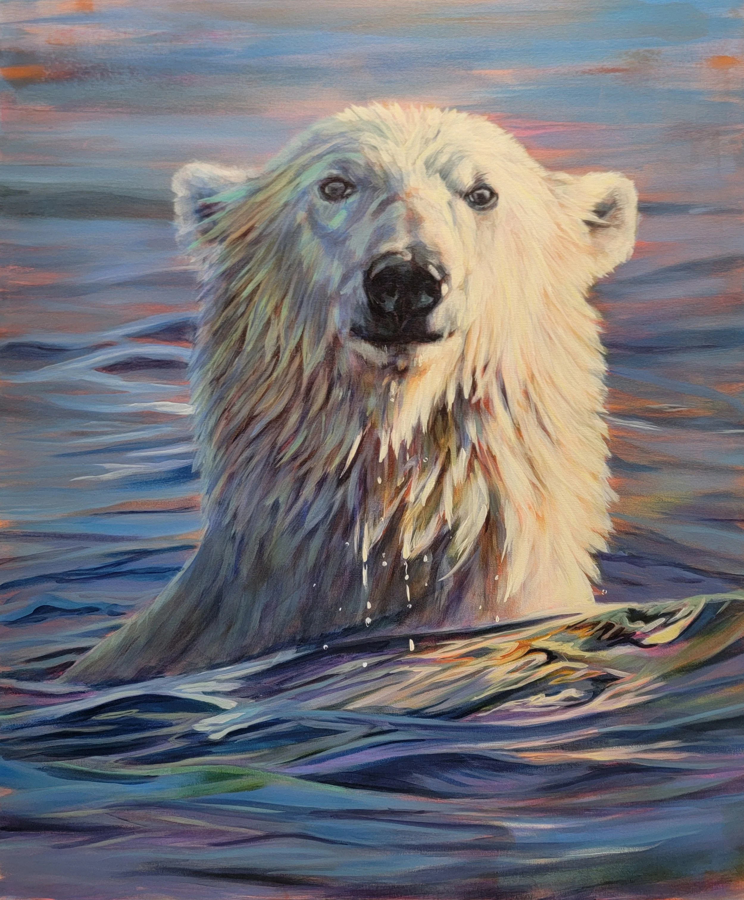 Whitewash (Painting - $2750 - 36 x 30 x 1.5") - Louise Nicholson