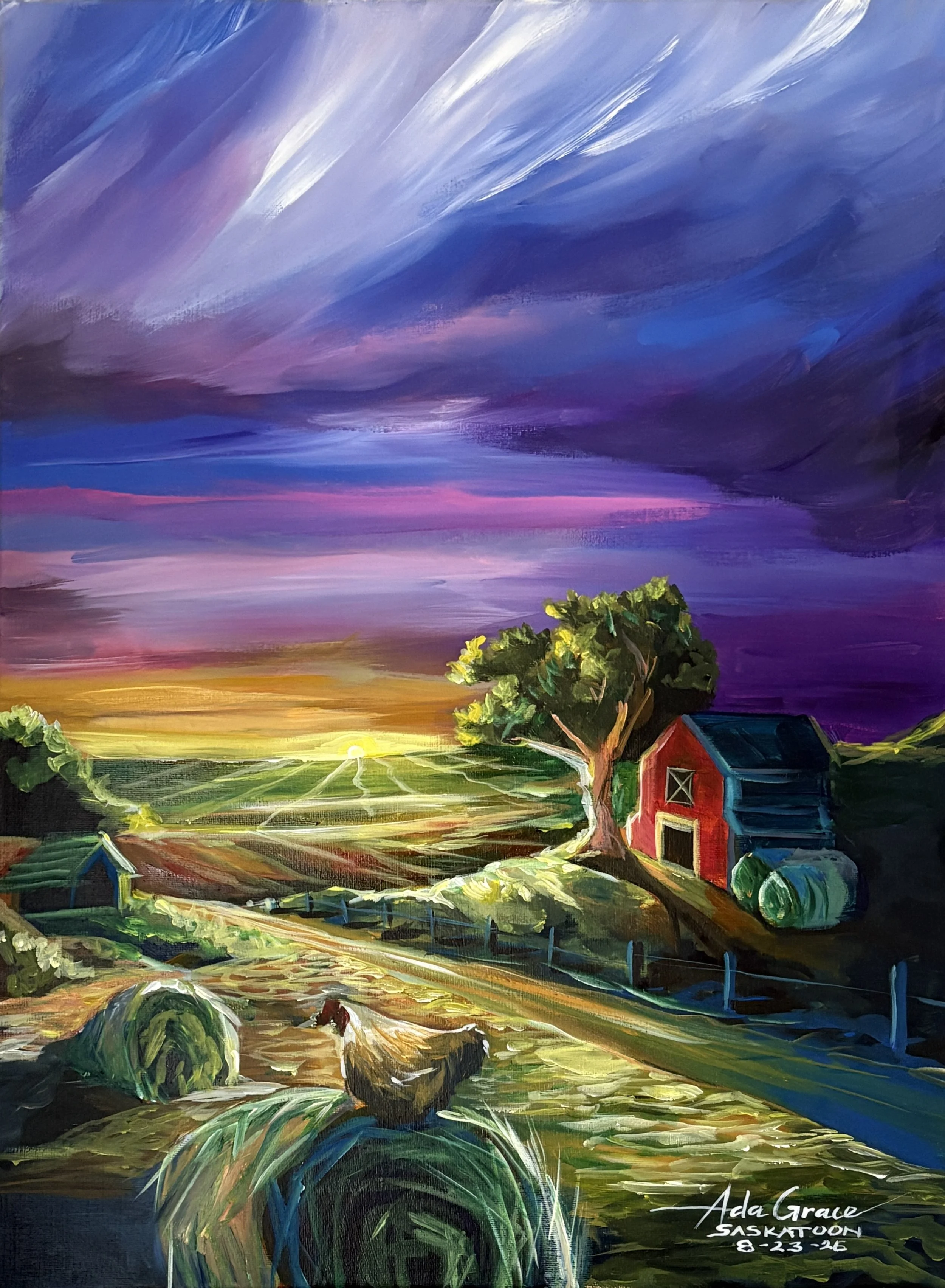 Moving to Saskatchewan (Painting - $550 - 18 x 20) - Ada Grace