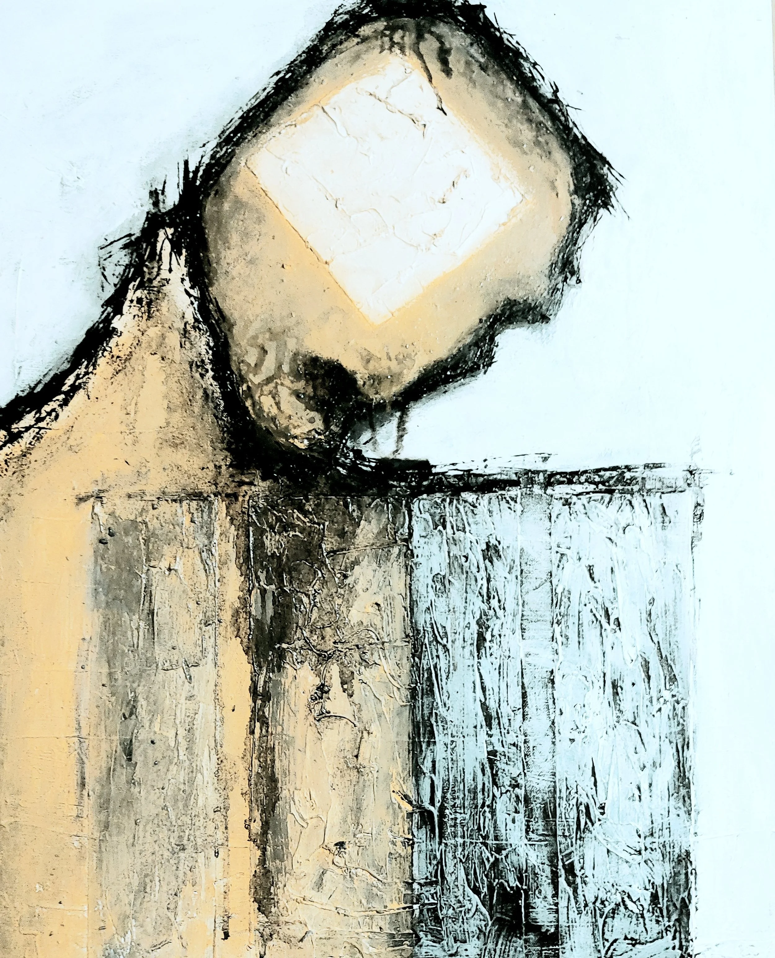 Next (2026) (Painting - 60cm x 50 cm x 4cm) - Mark Sajatovich