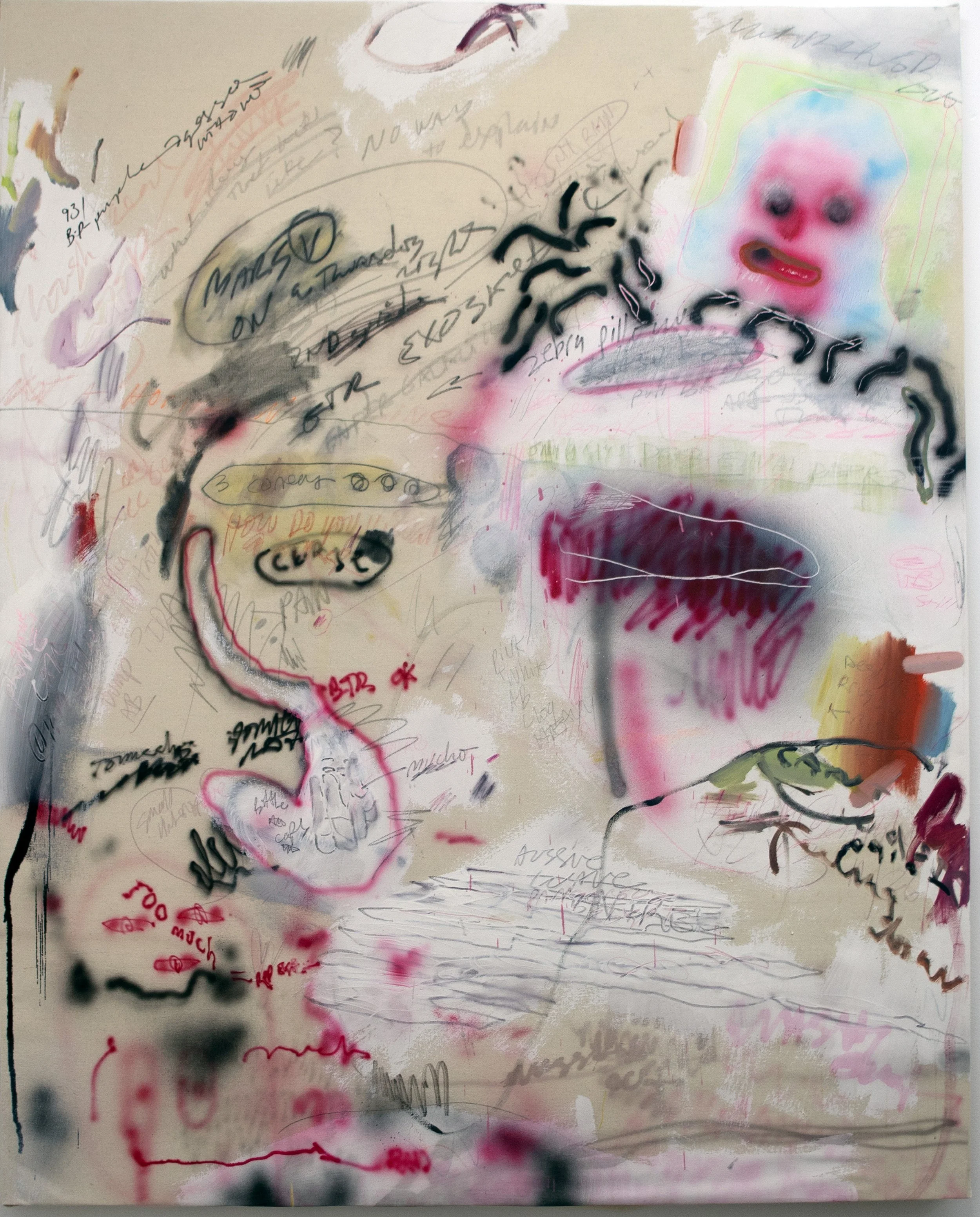 Katsubot's Portrait (Mixed Media - 47" x 52" x 2" - $6500 USD - USA) - Nolan Flynn