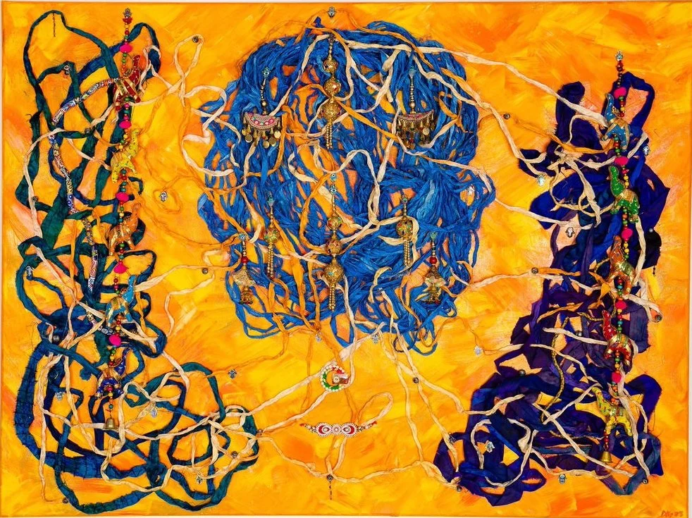 Caravanserai (Mixed Media - 48" x 36" x 1" - $3000 USD - USA) - Diana Kemp