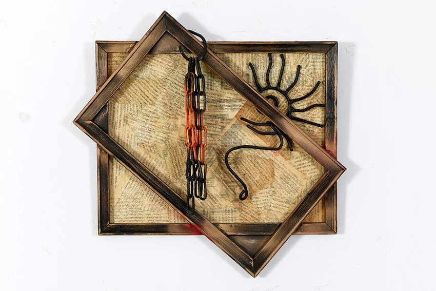 Renovation required (Mixed Media - 50cm x 50cm x 6 cm - $700 USD - Italy) Moti Bazak