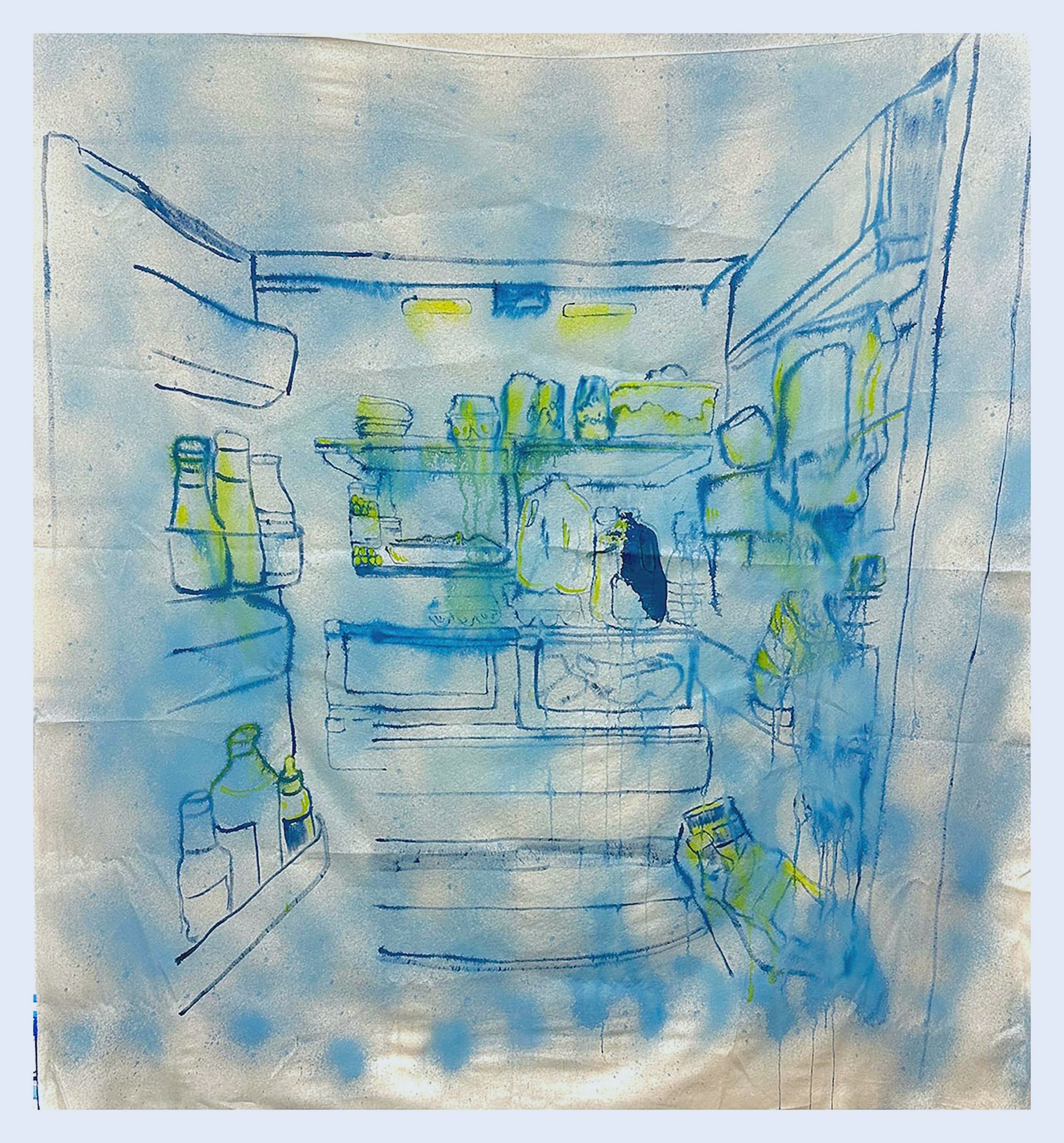What's Closed When Opened (Painting - 70" x 60" - USA) - Alina Valenzuela