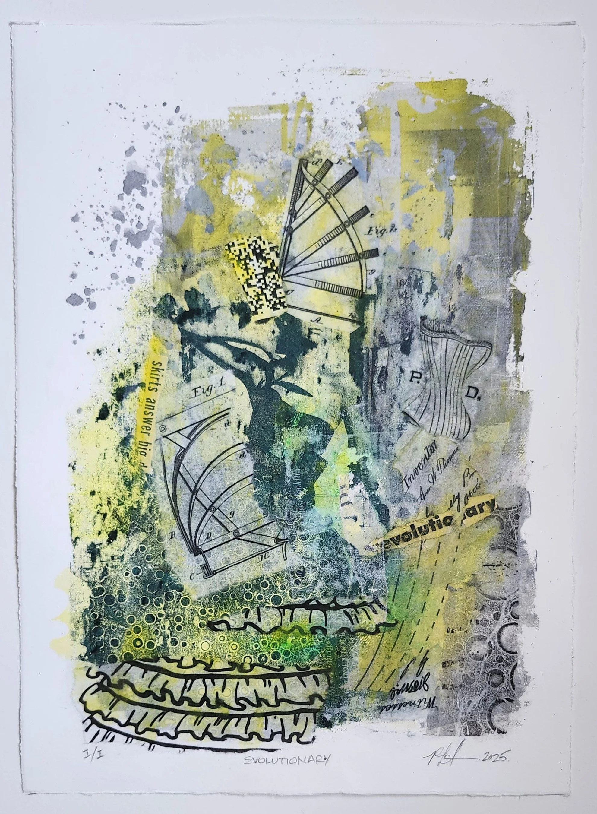 Evolutionary (Mixed Media - 15" x 11" - $300 CAD - Canada) - Patti Lefebvre