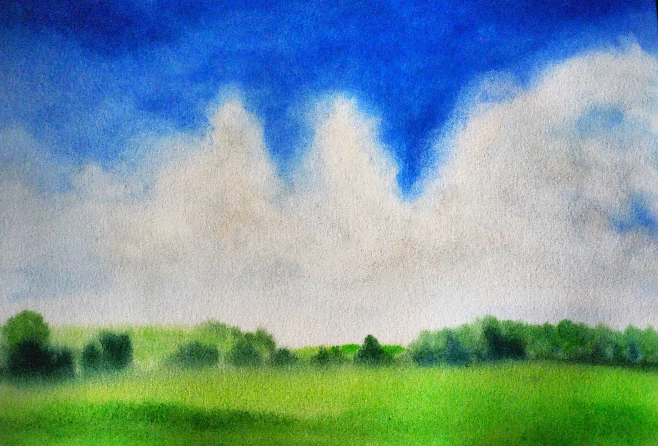 Landscape in Love Dreamy (Painting - 12.2" x 156.29" - $2222 USD - Chile) Lucio Carbeli F Bellolio