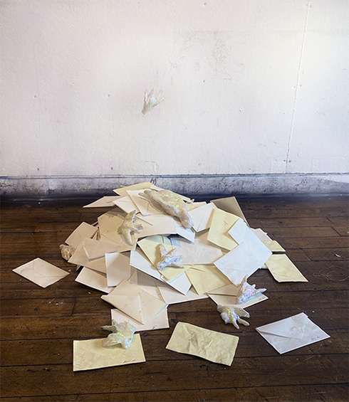 I still write to you (Unique Medium - 30" x 40" x 20" - $130 - USA) - Ami Kobayashi