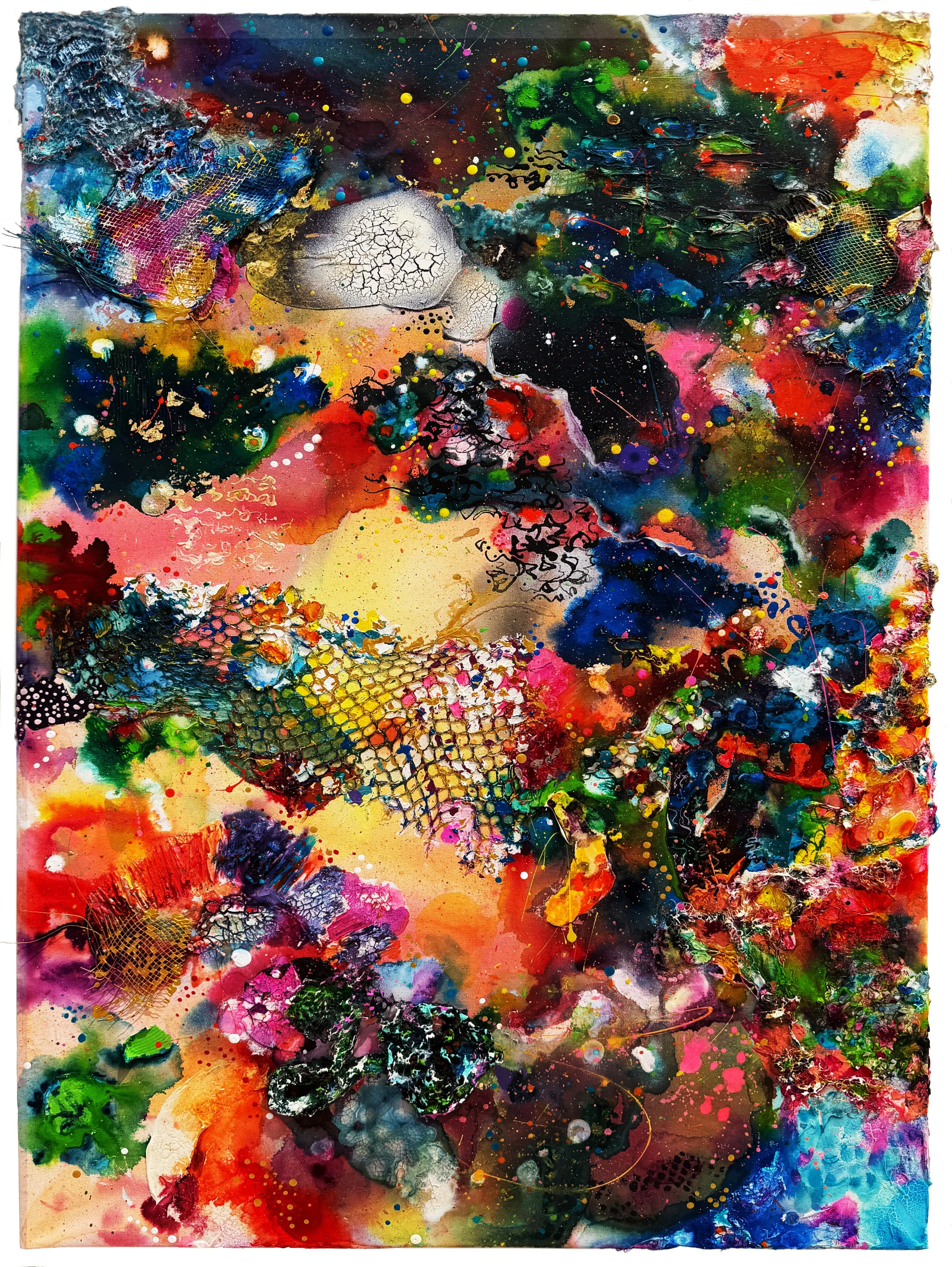 Dopamine Trigger (No.4/7) (Mixed Media - 61cm x 91cm x 1.8cm - $1980 USD - United Arab Emirates) - Kaye van Eijden