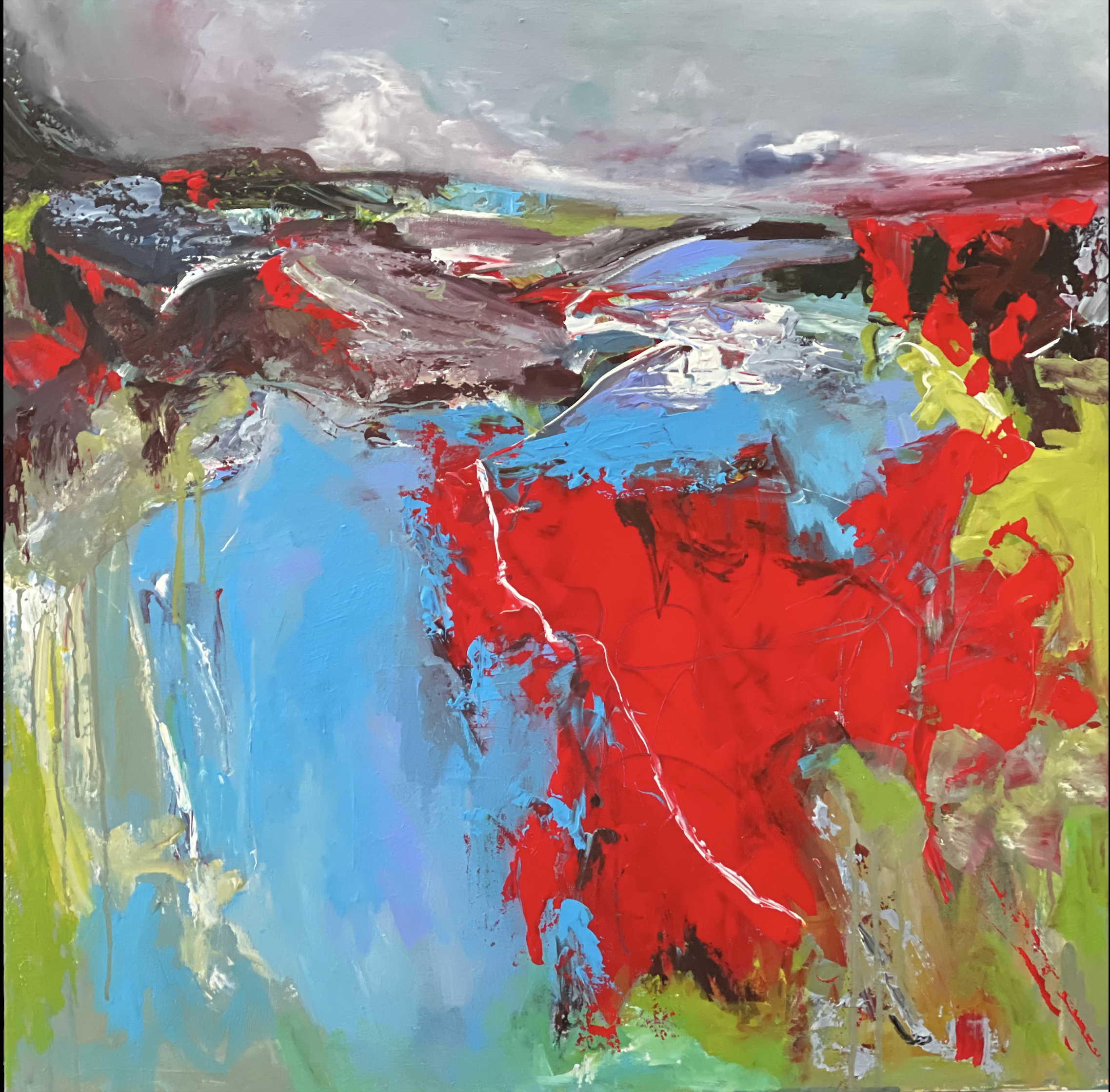 Mind Valley (Painting - 30" X 30" X 1.5" - $4500 - Singapore) Parul Srivastava