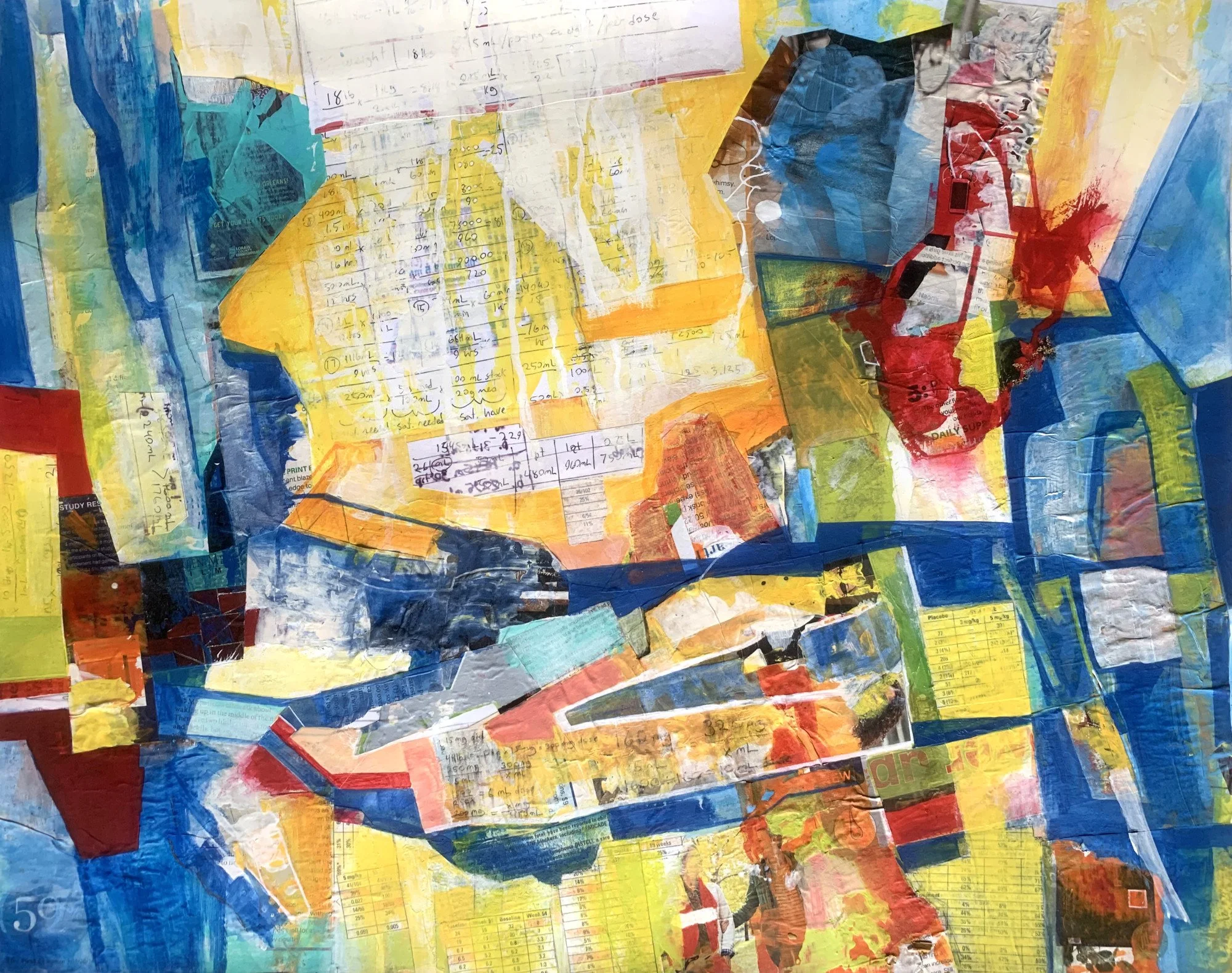 Aztec Math (Mixed Media - 19" x 24" x 0.02" - $1700 USD - USA) Brett Nickell