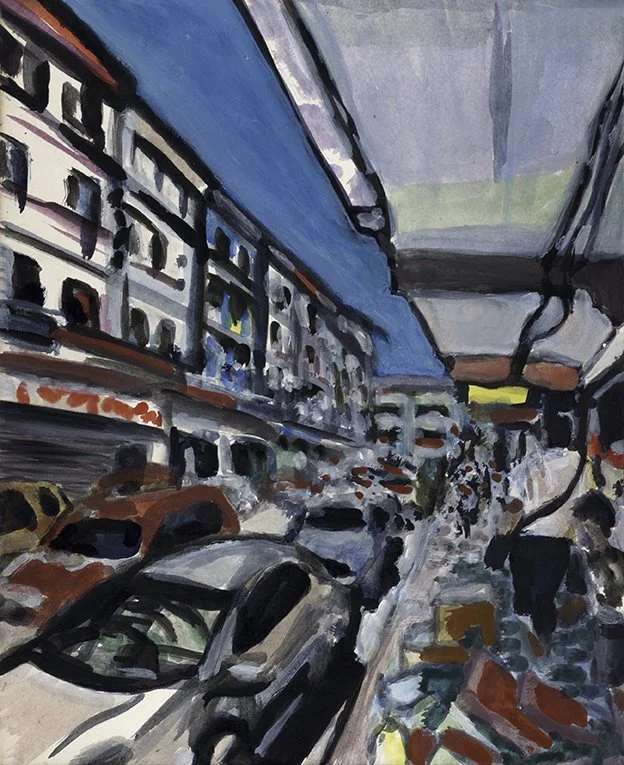 Street Scene, Kota Kinabalu (Painting - 10.6" x 8.7" x 0.2" - 150 NZD - New Zealand) Hoagy Scoins