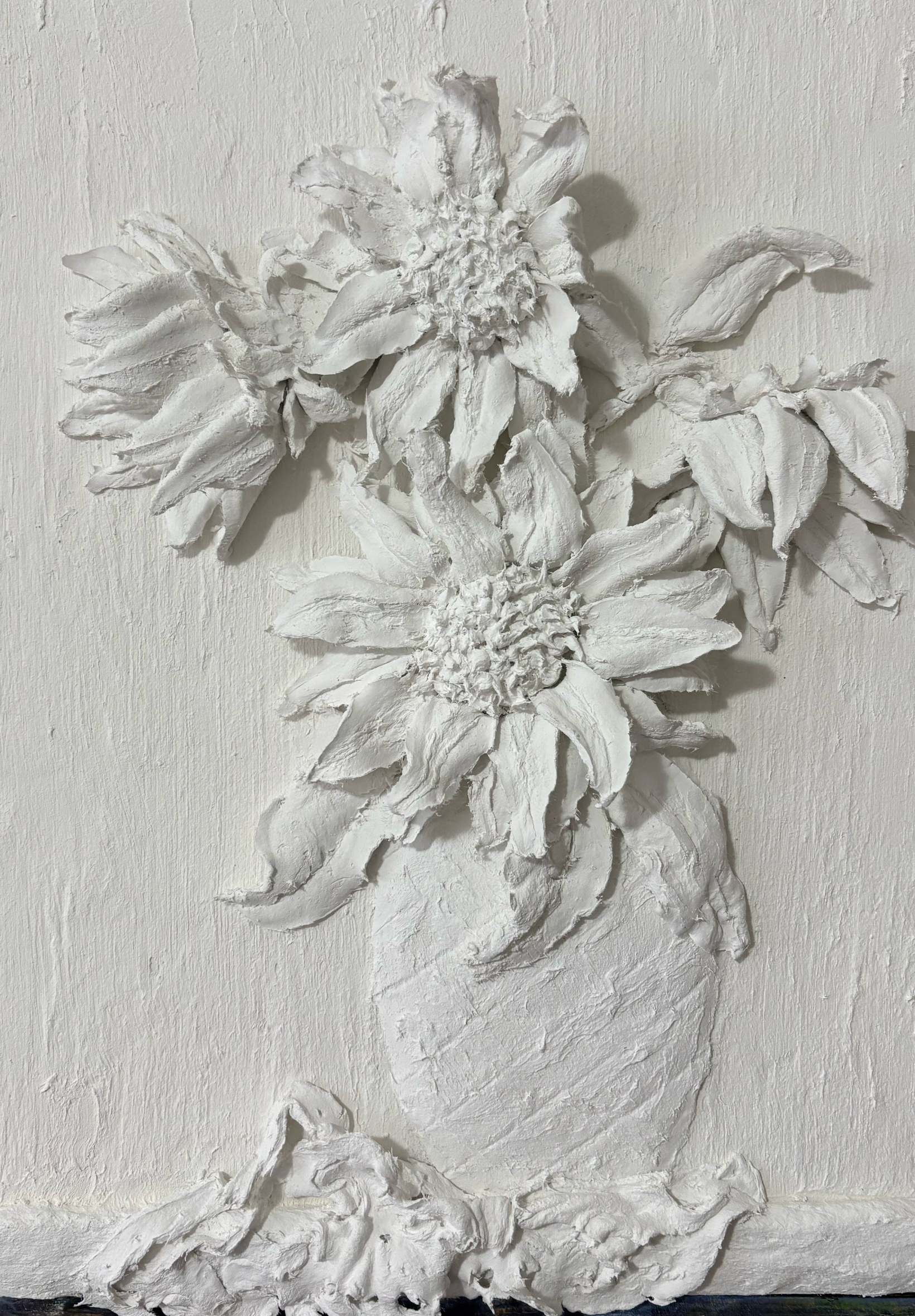 Sunflowers (Unique Media - $200 - 16” x 11” x 2”) - Sharon Wright