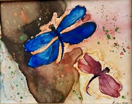 Buzzing beauties (Painting - $80 ) - Evelyn LaRoche