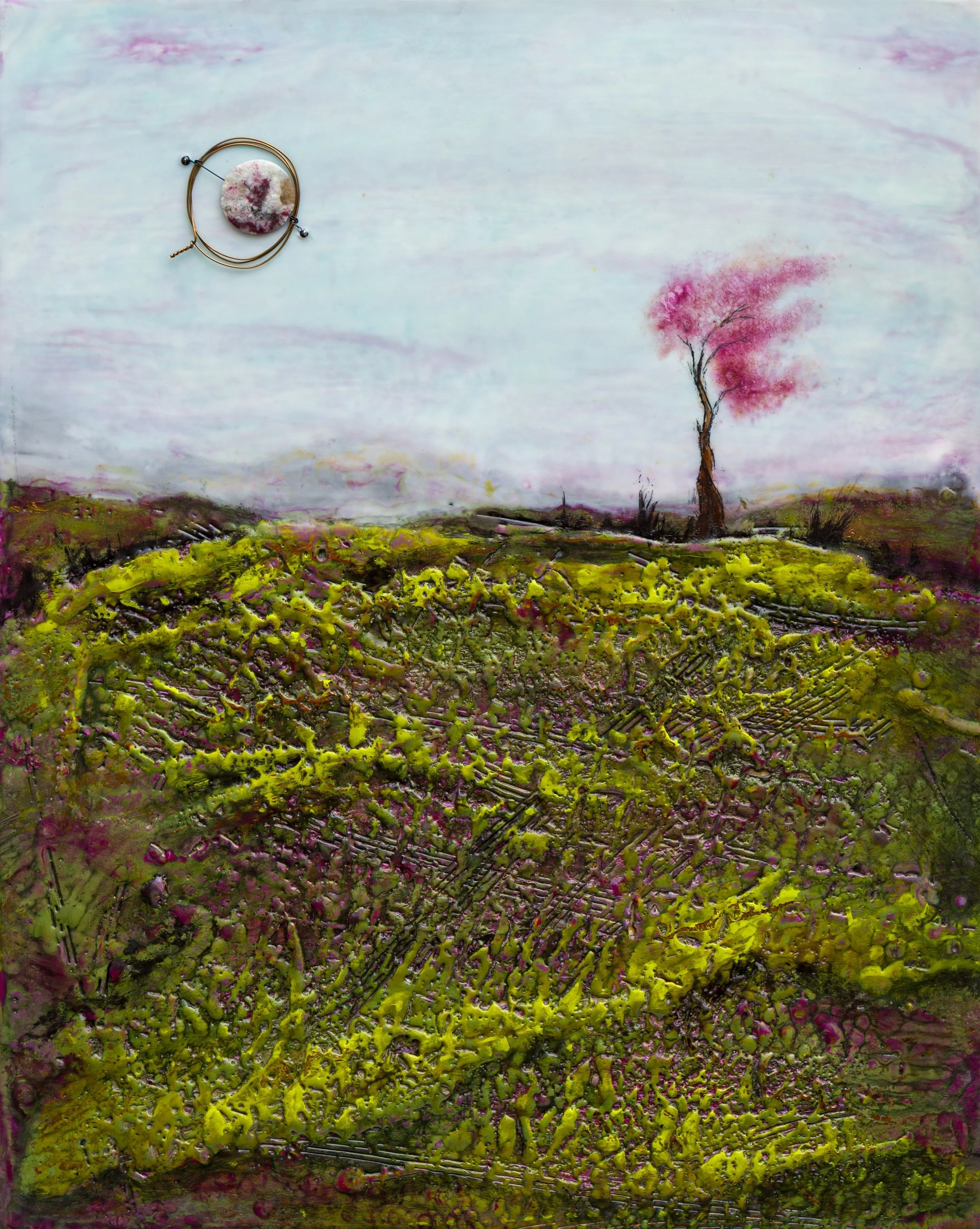 Murmures arborescents (Mixed Media - $825 - 20 x 16 x 1.5) - France Benoit