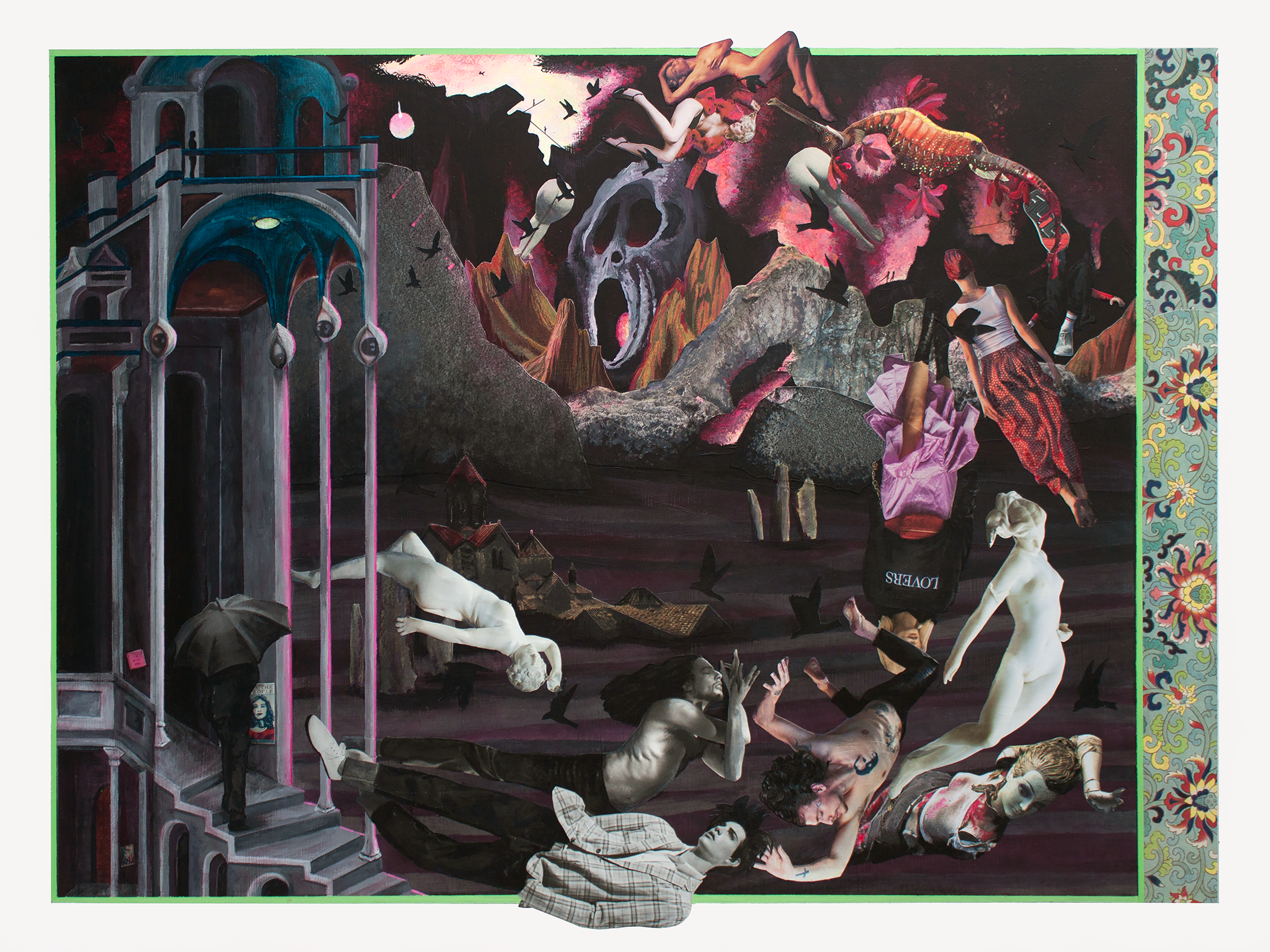 The Lustful [Canto 5 of Inferno] (Mixed Media - 24" x 16" x 0.25" - $500 USD - USA) Kimberly Steiner