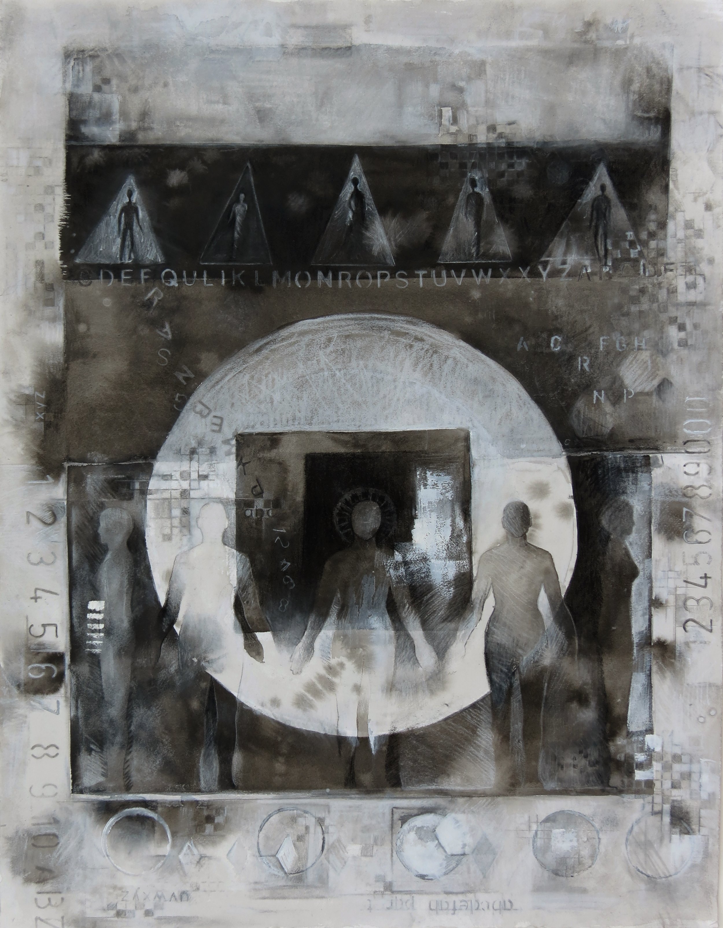 Shared Strength (Mixed Media - 20" X 26" X 1.75" - $600 CAD - Canada) Betty Kovacic