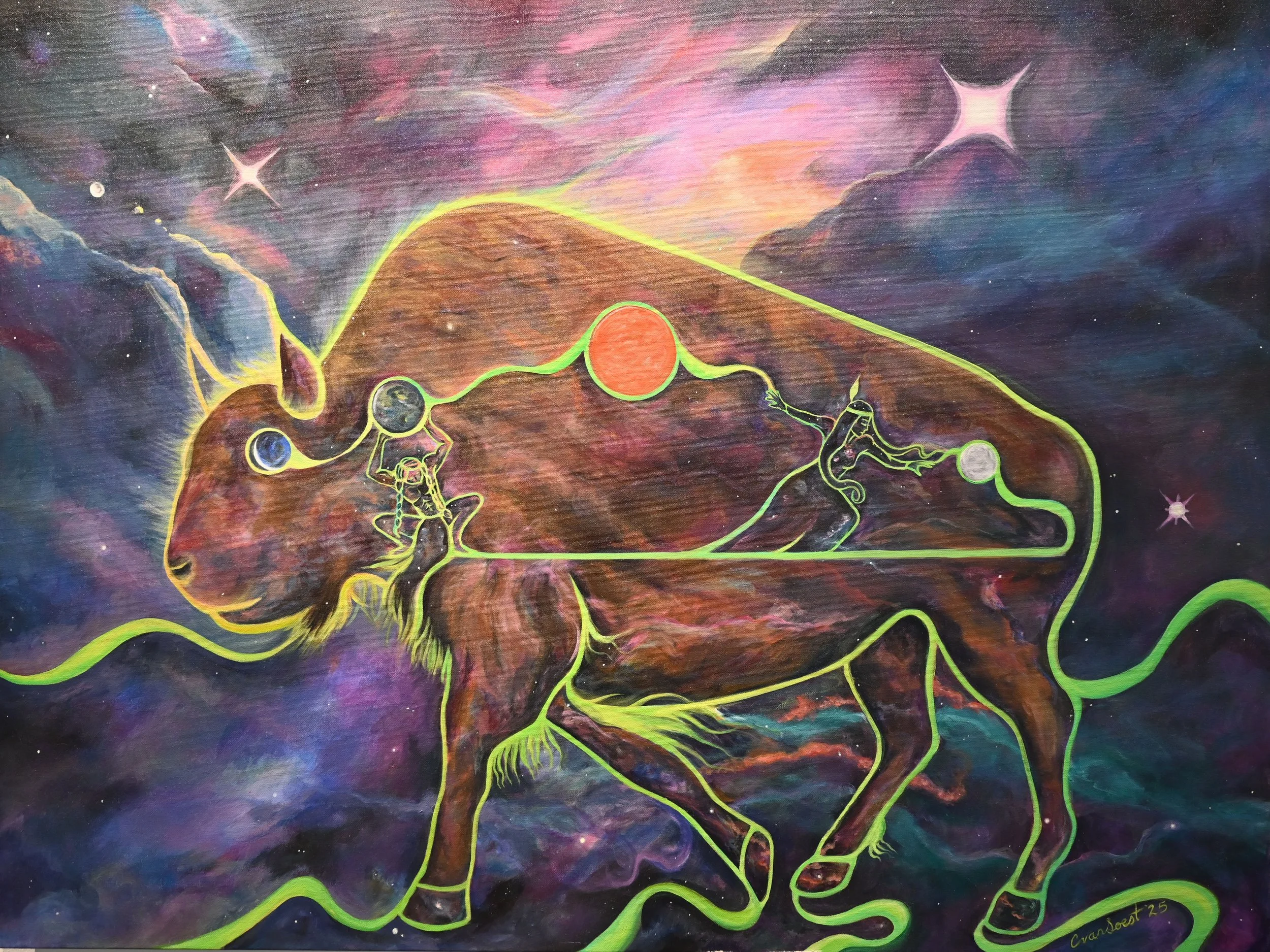 Buffalo Nebula (Painting - $850 - 4 x 3' 1 inch depth) - Carmen van Soest
