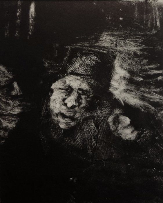 Along the Road in Winter (Printmaking - 5" x 4" x 0" - $200 USD - USA) Mark Goodmanson