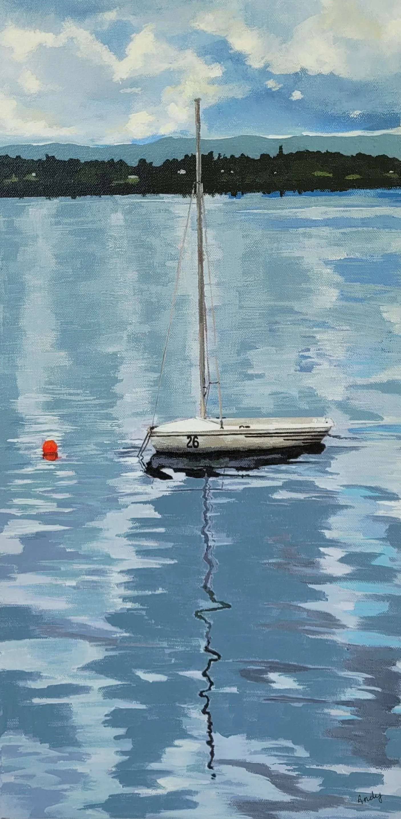 Bry's (Painting - $400 - 24 x 12 x 1.5) - Andrea Landry