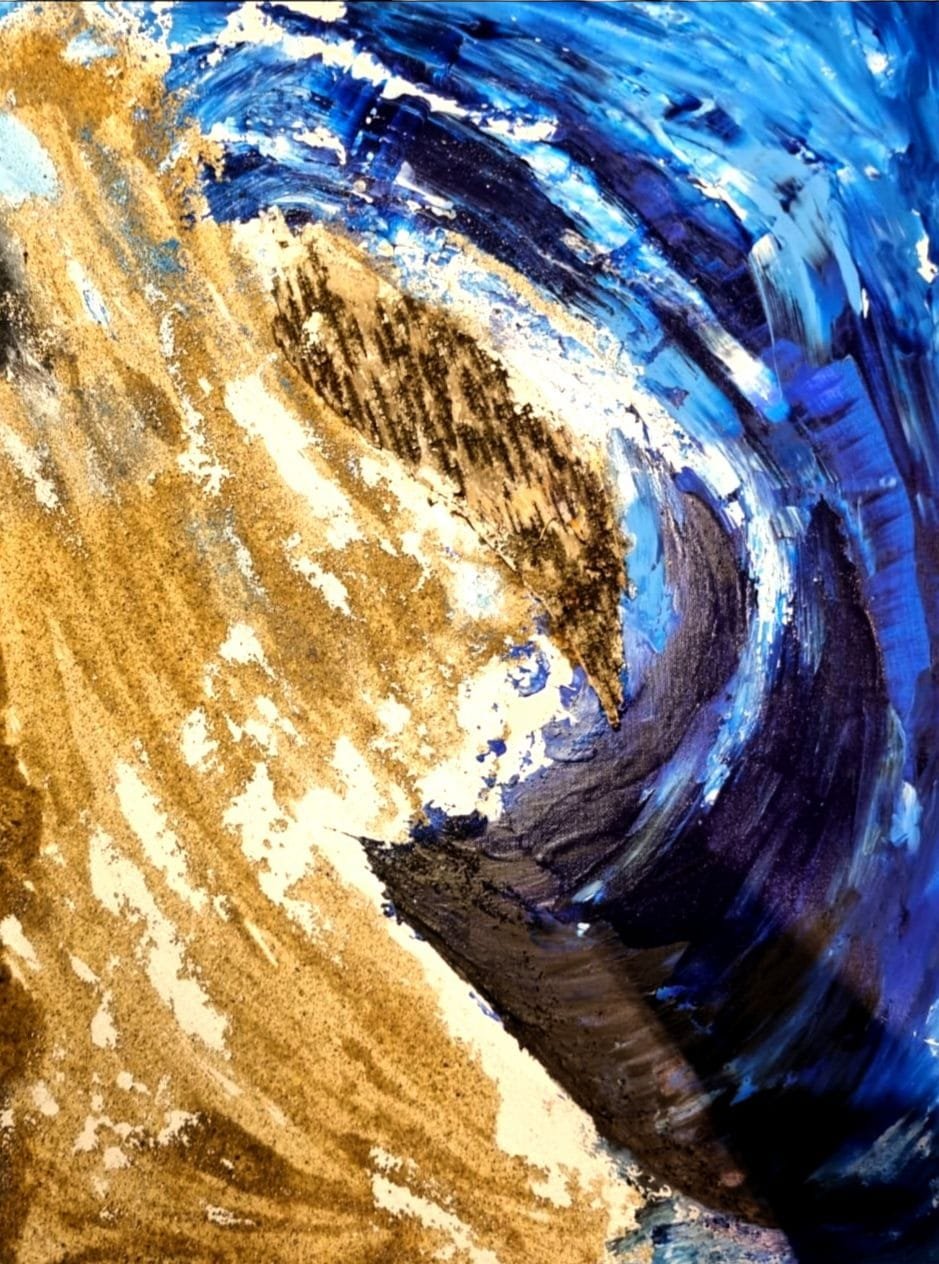 Ile anonyme (Mixed Media - 18" x 24" x 1" - $800 CAD - Canada) Marie georgette Romain
