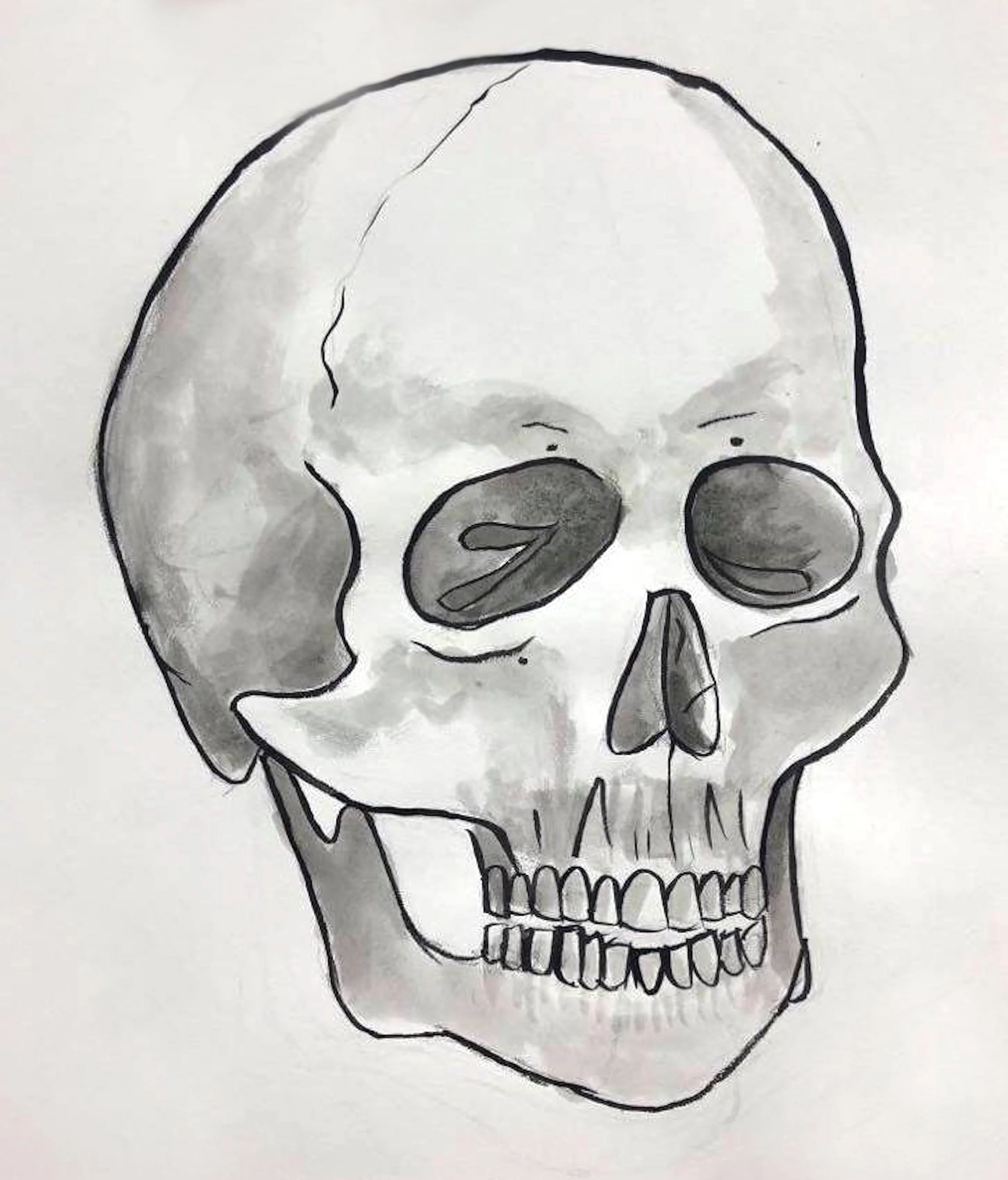 Ink Memento Mori (Drawing - 24” x 18" - $100 USD - USA) Terri Jo Frew