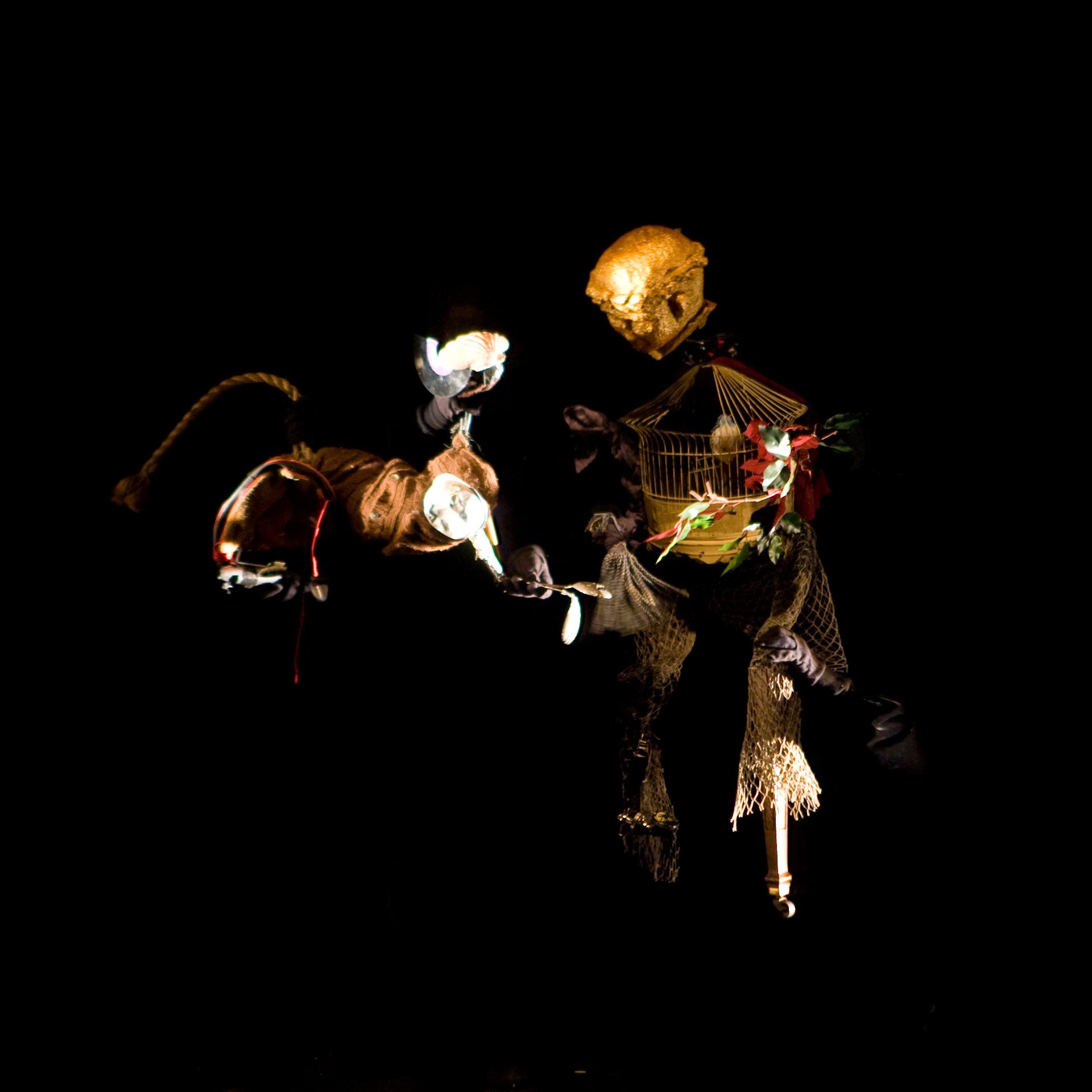 Cat and King (Sculpture - 3' x 4' x 1' - USA) Victoria Ralston