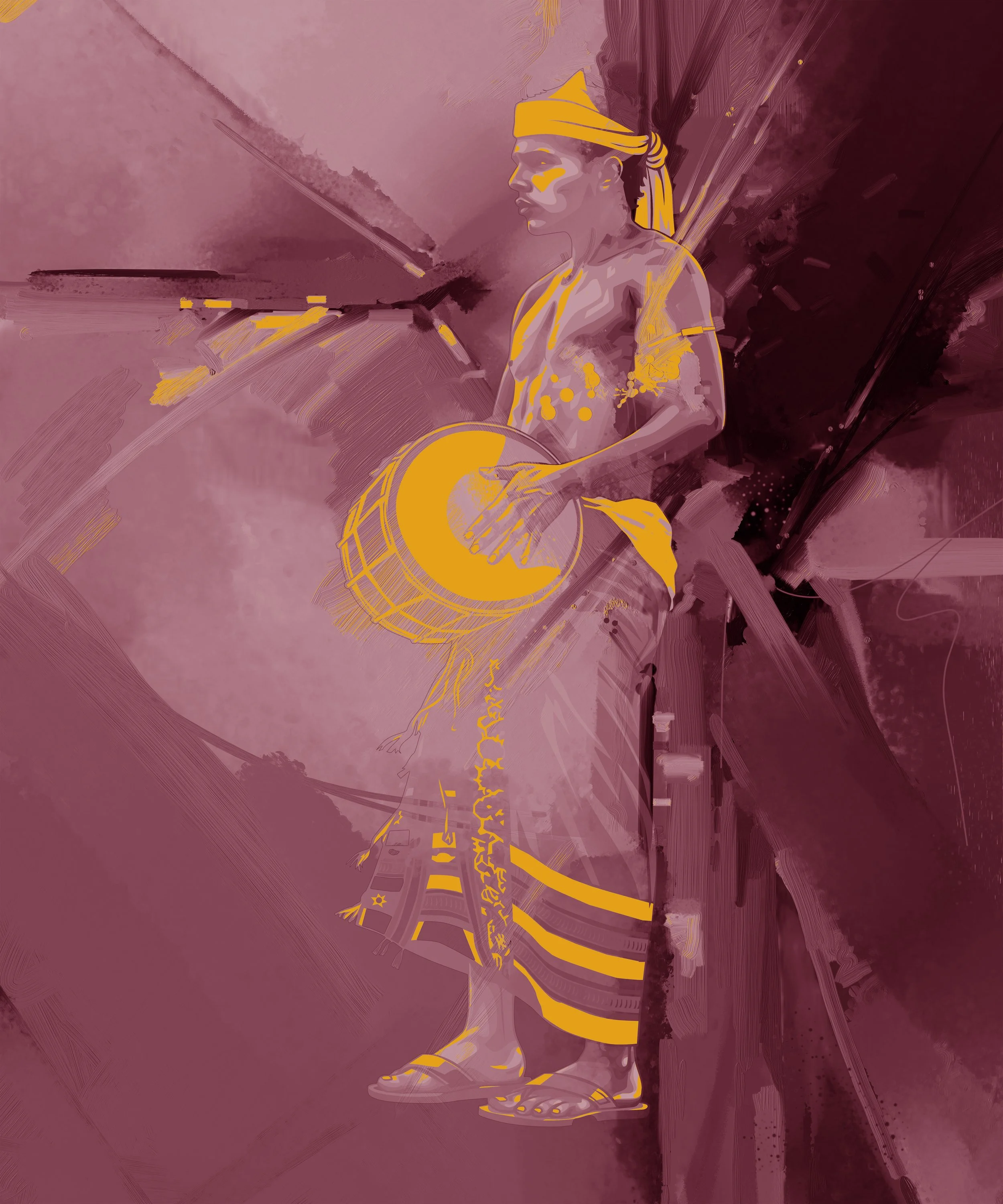 Rhythms of the Protected One (Digital Art - 72" x 48" x 0.1" - $7900 USD - Maldives) Abdulla Yasir