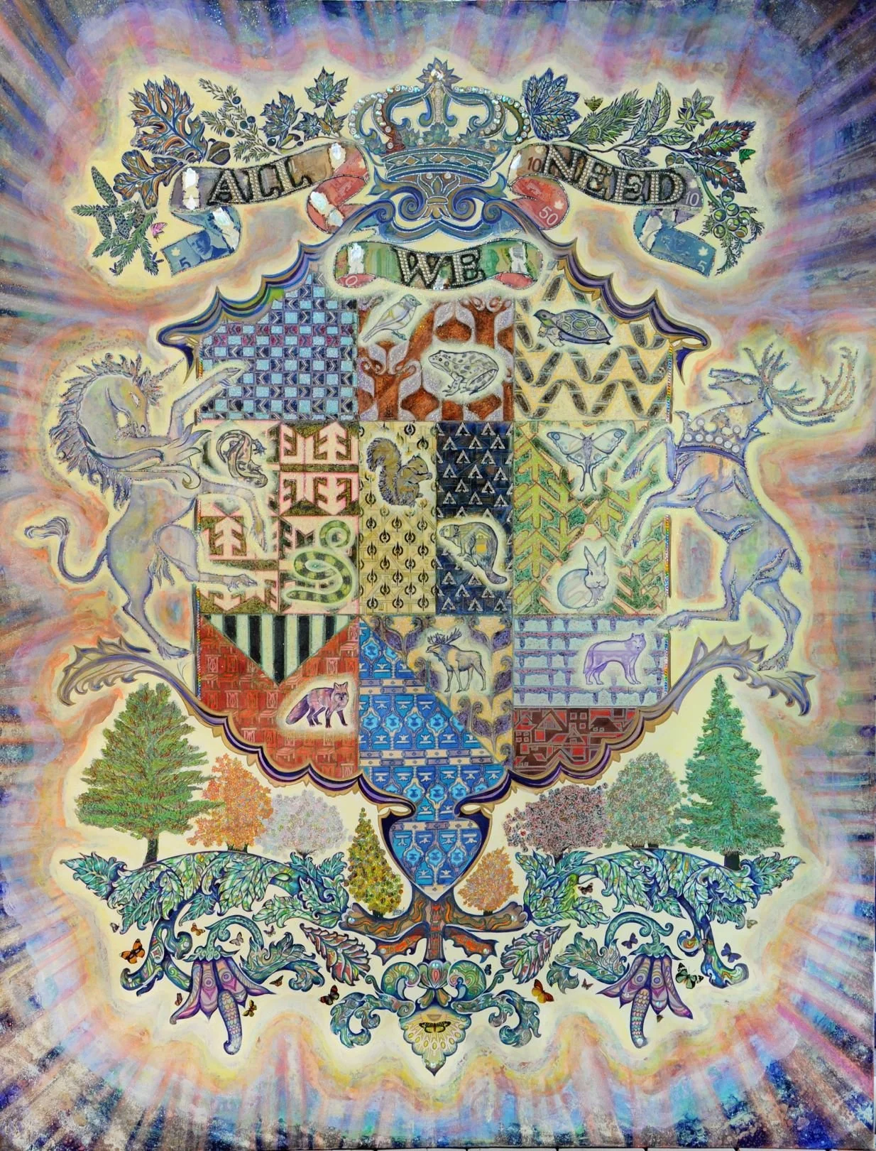 Temperate Code of Harms (Painting - $48,000 - 72 x 96 inches (4x5 feet)) - Julia Eldridge