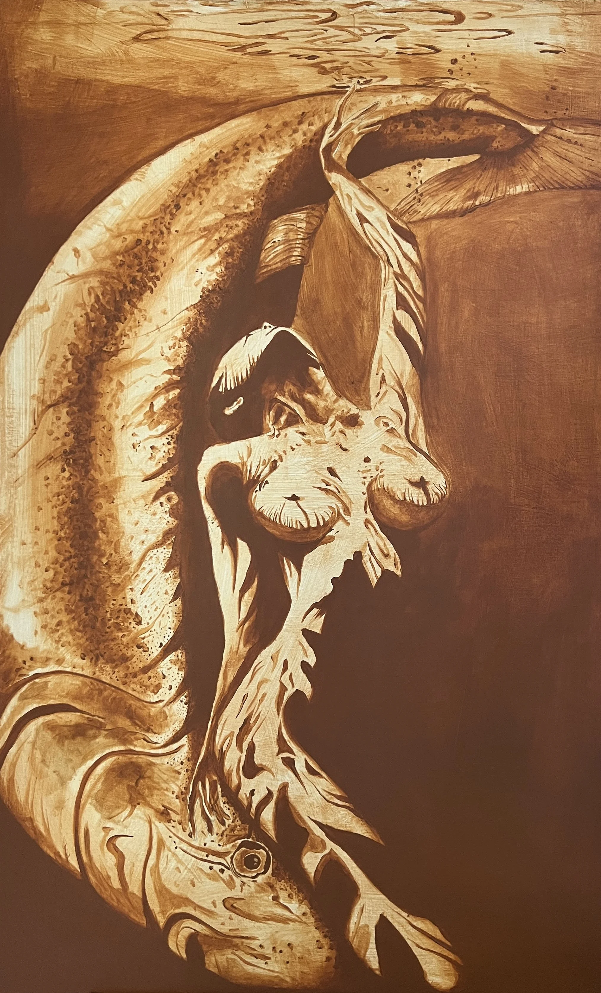 On my Mind (Painting - $2000 - 48 x 36 x 1.5) - Madison Thompson