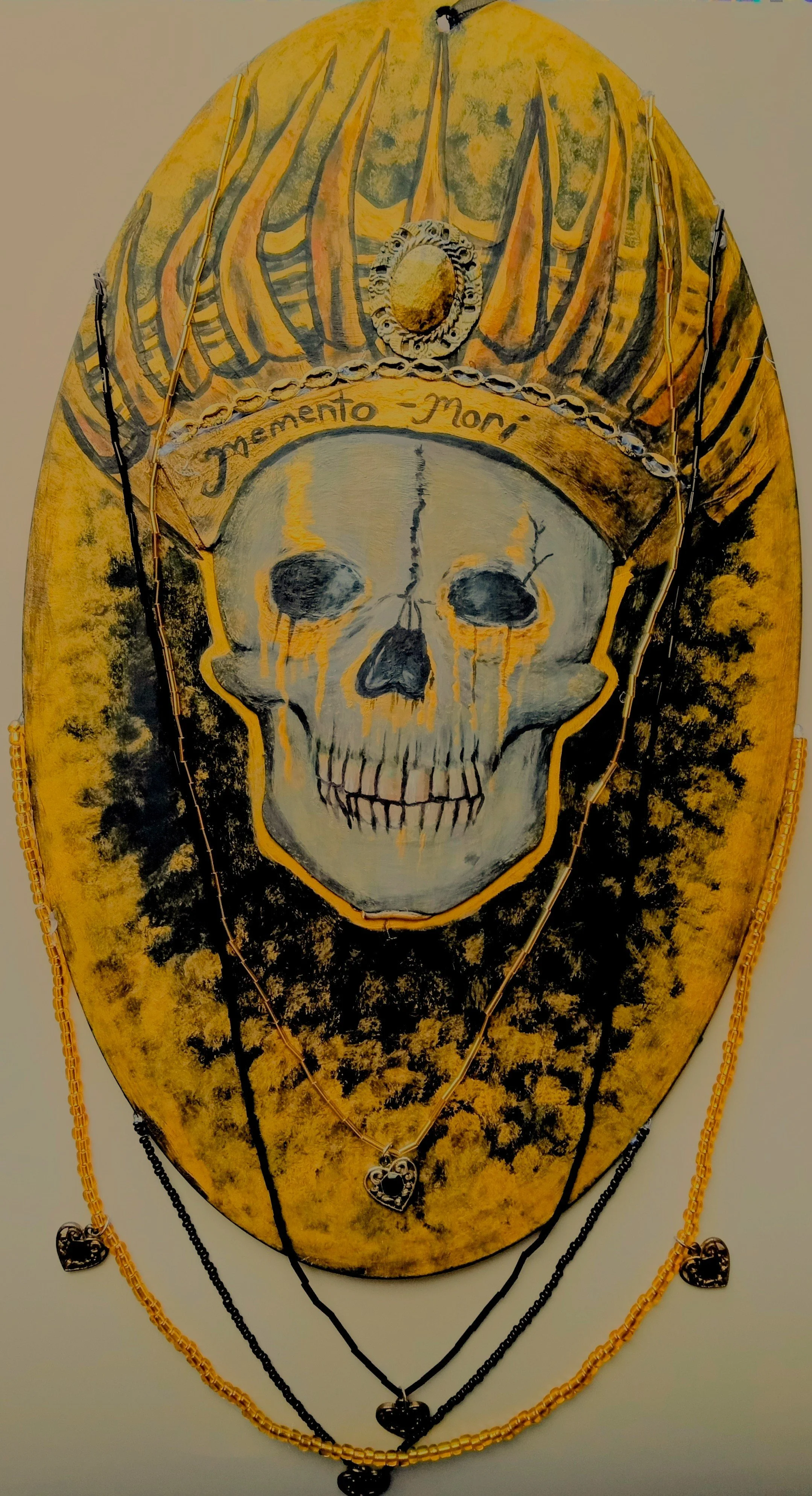 Crowned in Silence (Mixed Media - 17 1/2 in x 8 1/2 x 1/2 centimeter - $200 USD - USA) - Mylinda Shelor