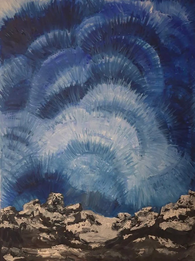 Athabasca Glazier (Painting - $850 - 24 x 17 x 1.5) - Roisin Derbis