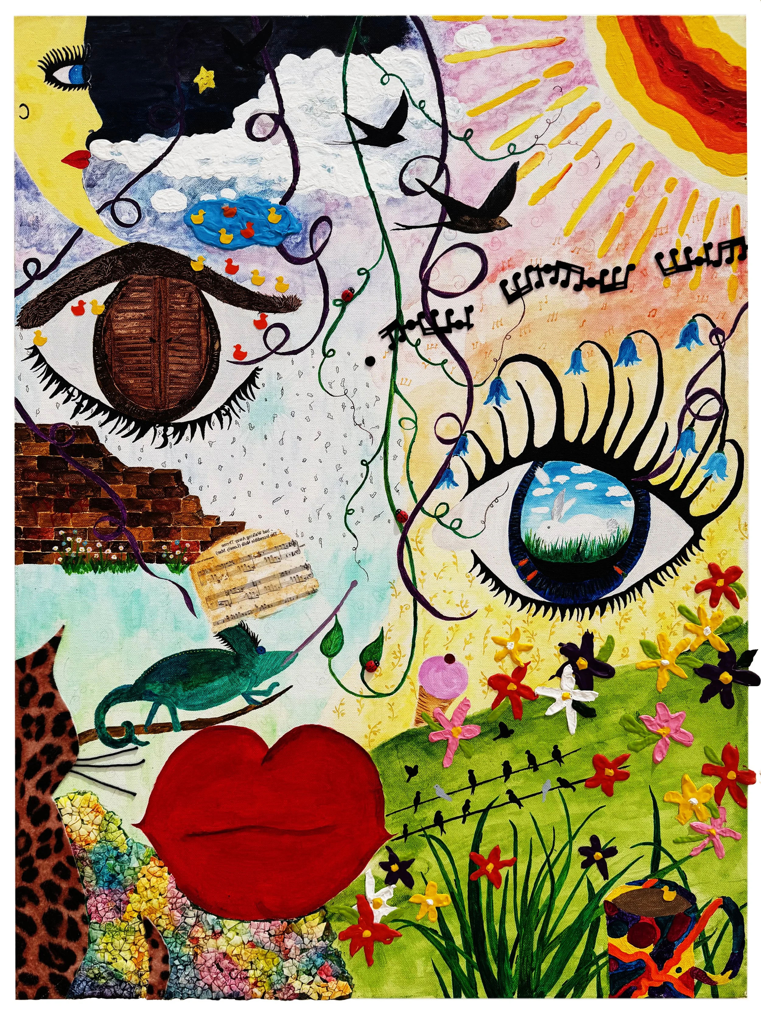 The I in the Eyes (Mixed Media - 61cm x 81cm x 4cm - $2495 USD - United Arab Emirates) - Kaye van Eijden