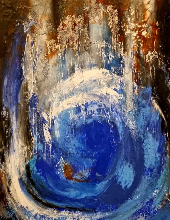 Silence profond (Mixed Media - 18" x 24" x 1" - $800 CAD - Canada) Marie georgette Romain
