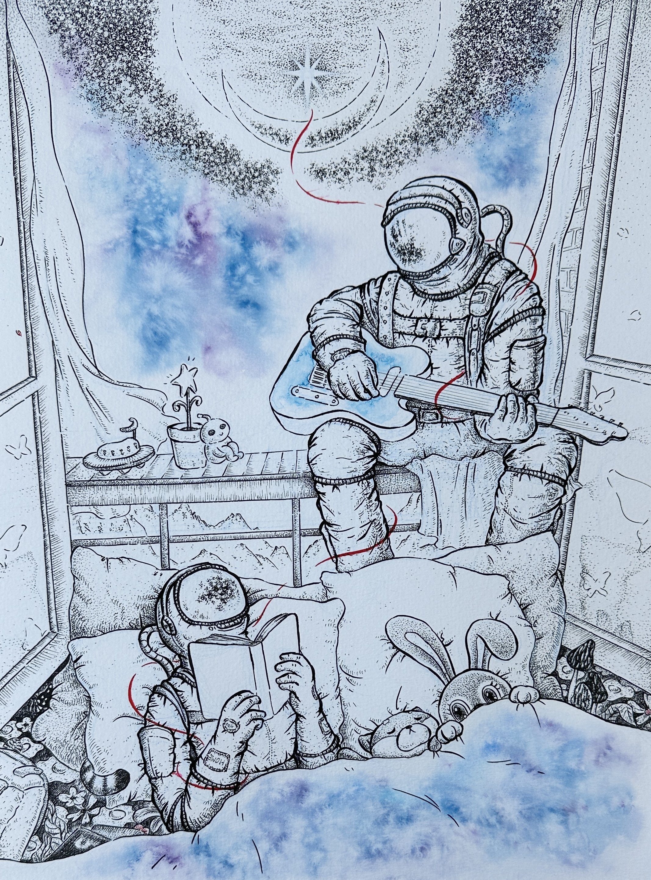 Astronaut 4 (Illustration - 11.8" x 15.7" - Canada) Sau Ting Sarina Kong