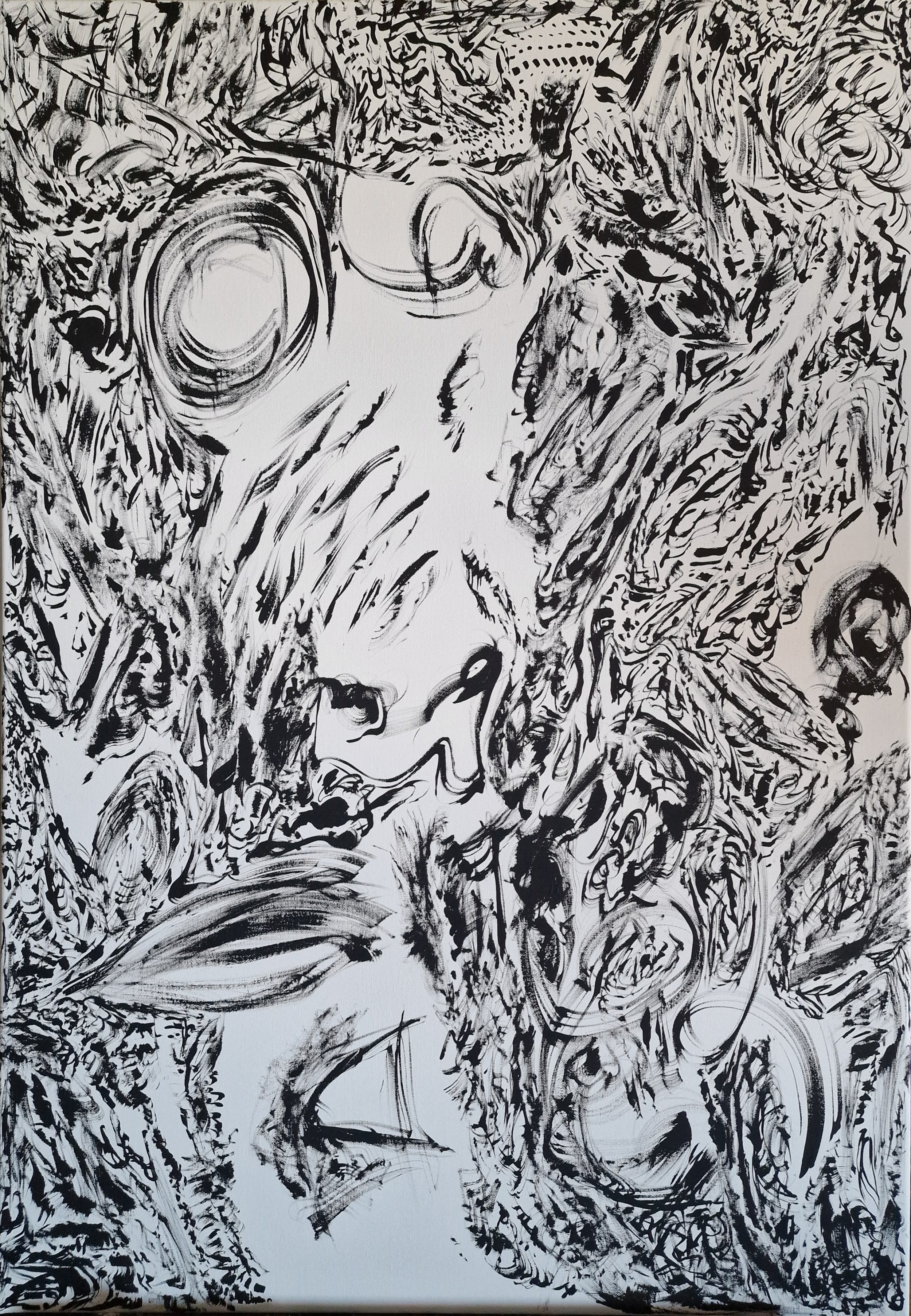Chronogramm#016 (Painting - 39.4 x 27.6 x 0.75 inches - Austria) Fabian Kindermann