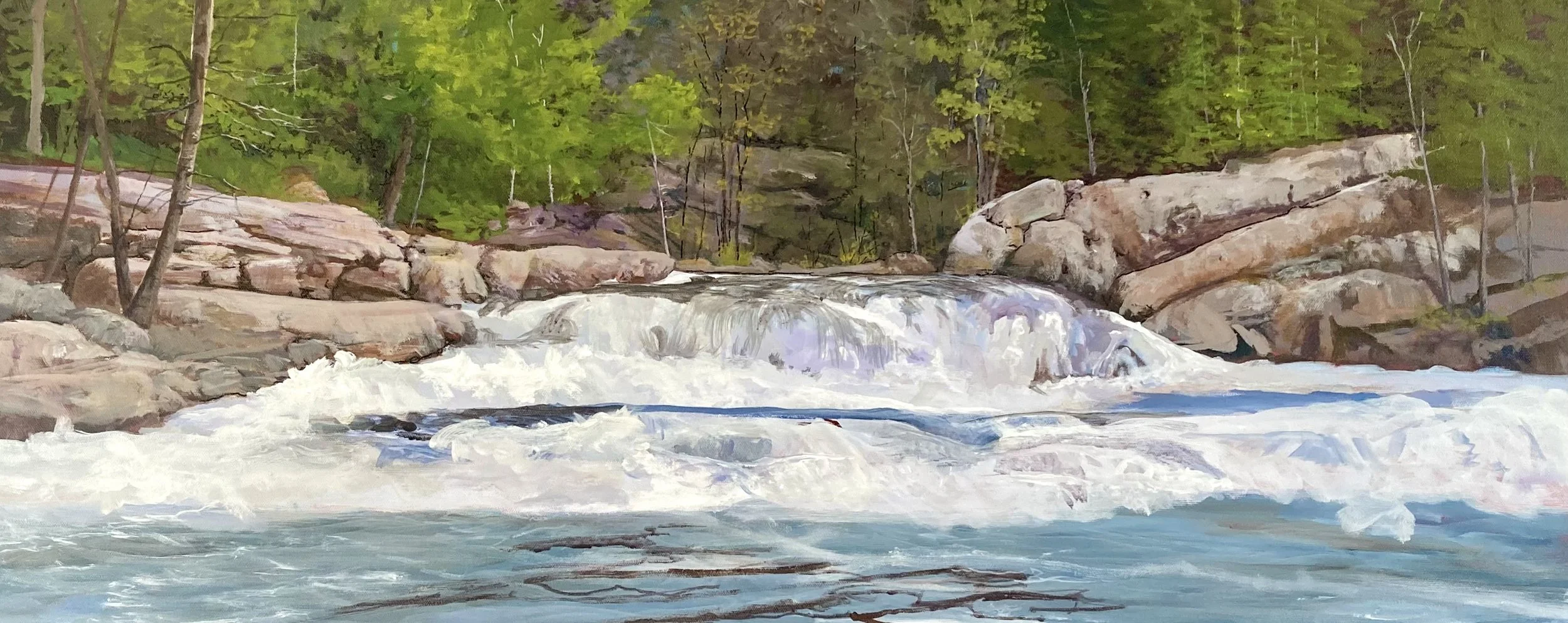Down by the River (Painting - $900 - 16” x 40” x 1 1/2”) - Colleen Bradstock