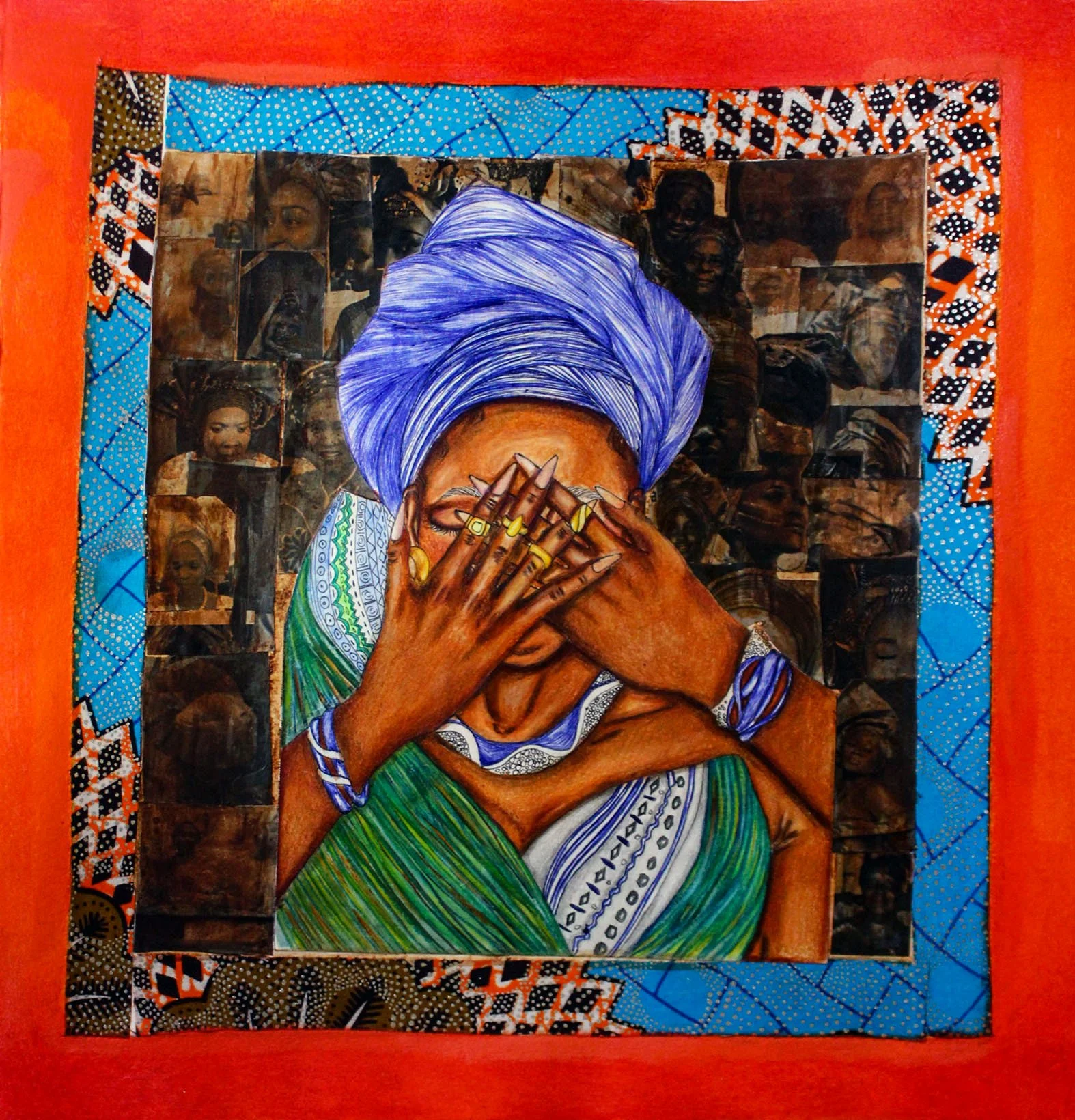 Histories Wrapped Within 01 (Painting - 14 x 14 x 0 inches - $400 CAD - Canada) - Stella Obedi