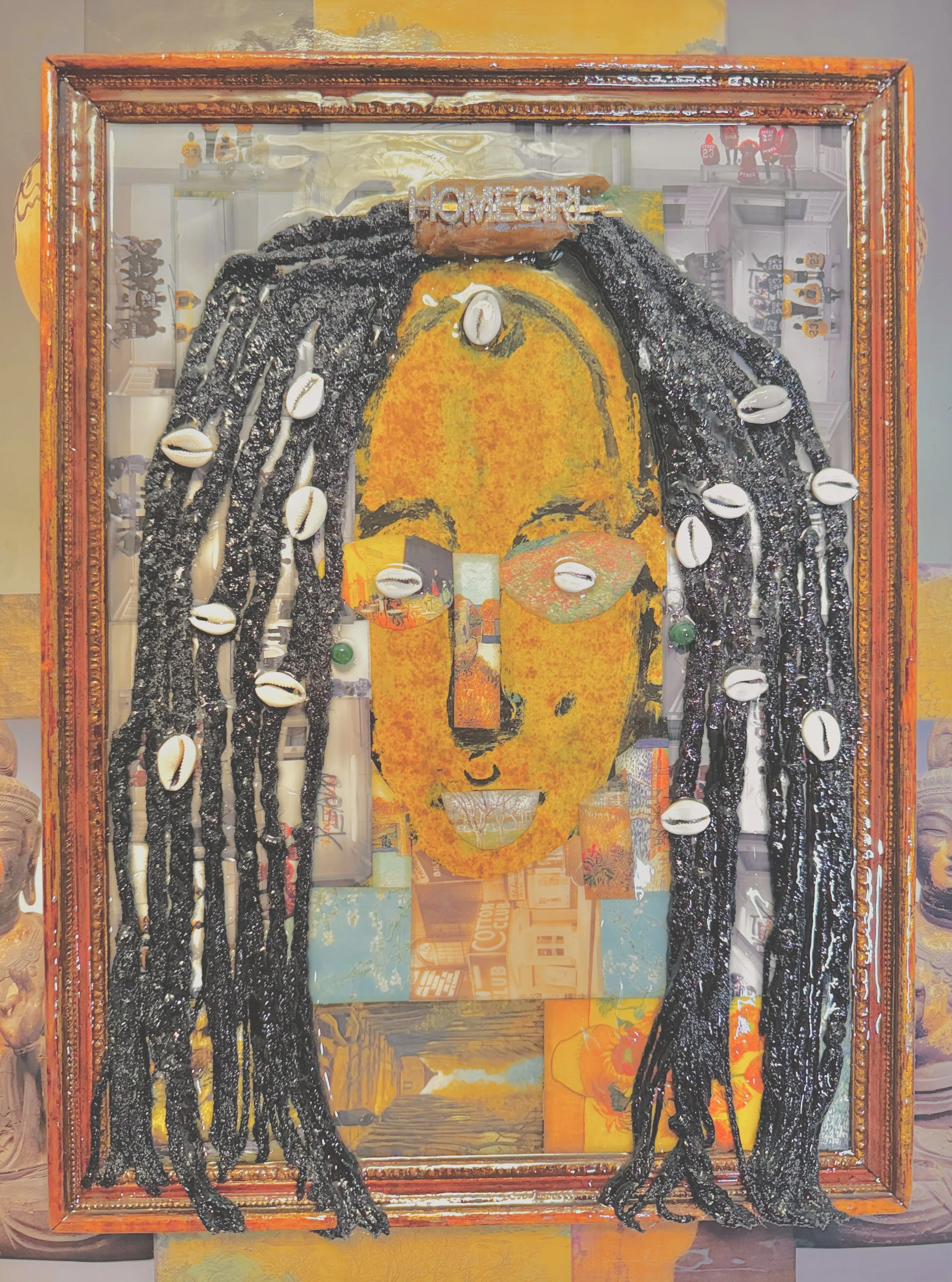 Homegirl (Mixed Media - 19" x 1/2" x 24" - $1350 USD - USA) Kyra Clemons