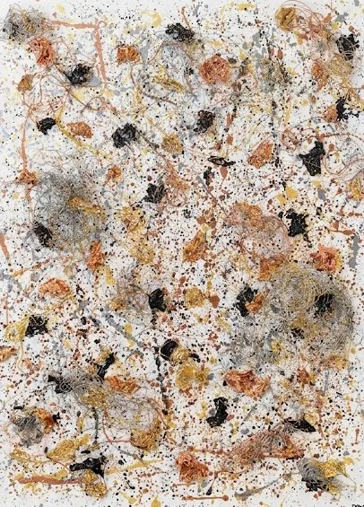 Neural Scaffolding (Mixed Media - 40" x 30" x 1" - $2500 USD - USA) - Diana Kemp