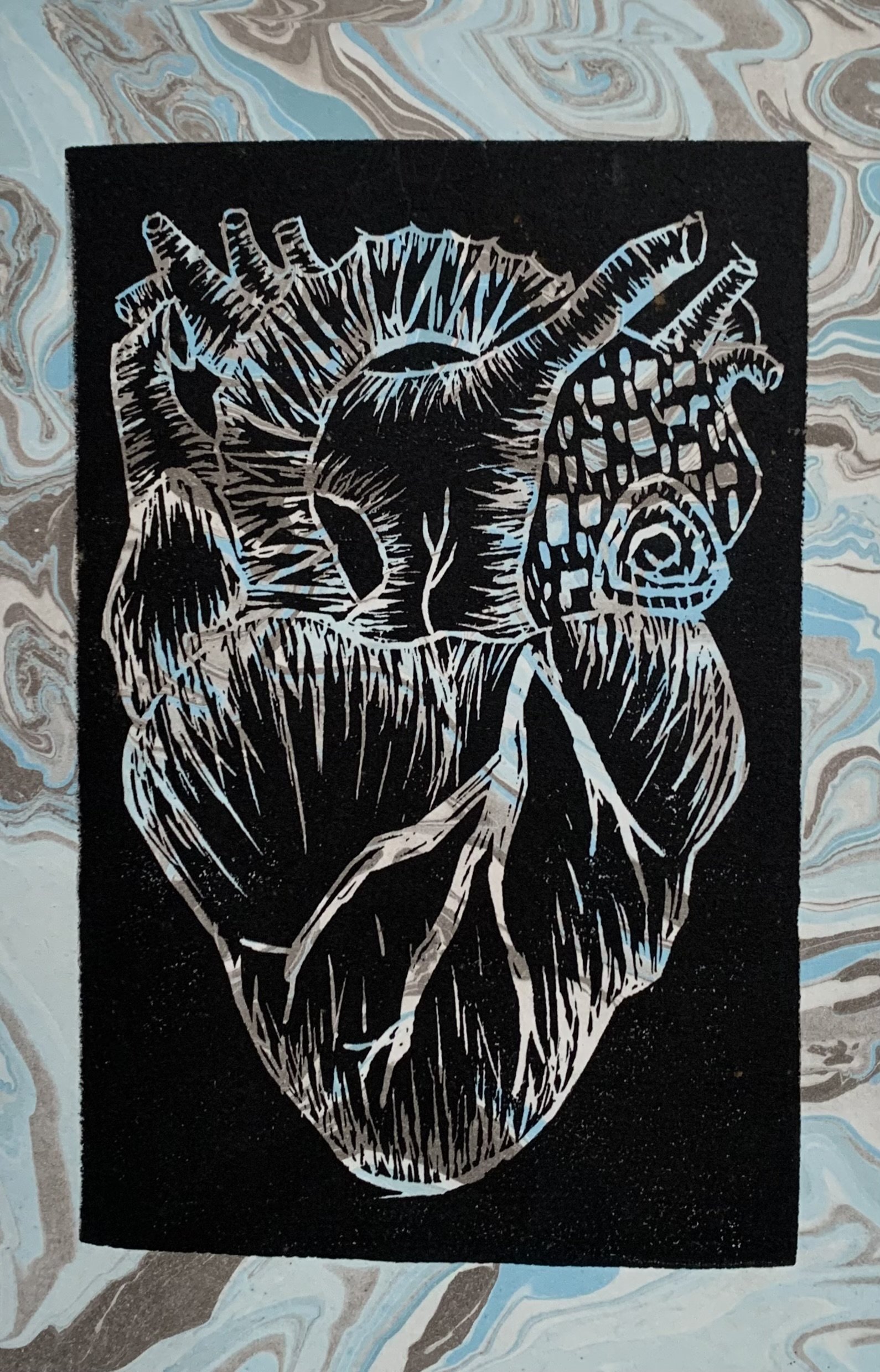 Inner Feelings (Printmaking - 8in x 5in - $100 USD - USA) Nevaeh Gates