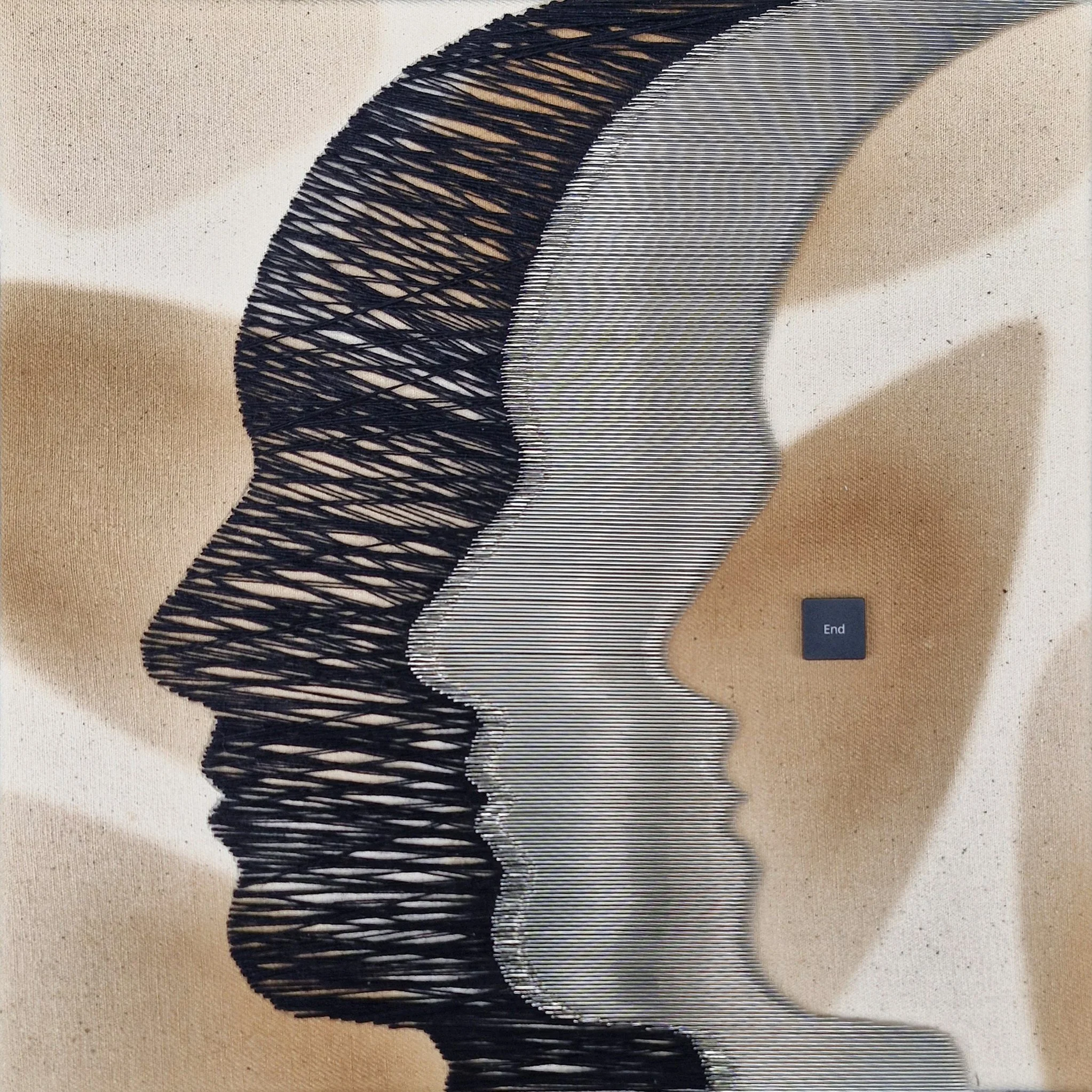 Emotional Full Stop (Mixed Media - 10.75 x 10.75 x 1 inches - $1000 - South Korea) - Jungjae Noh