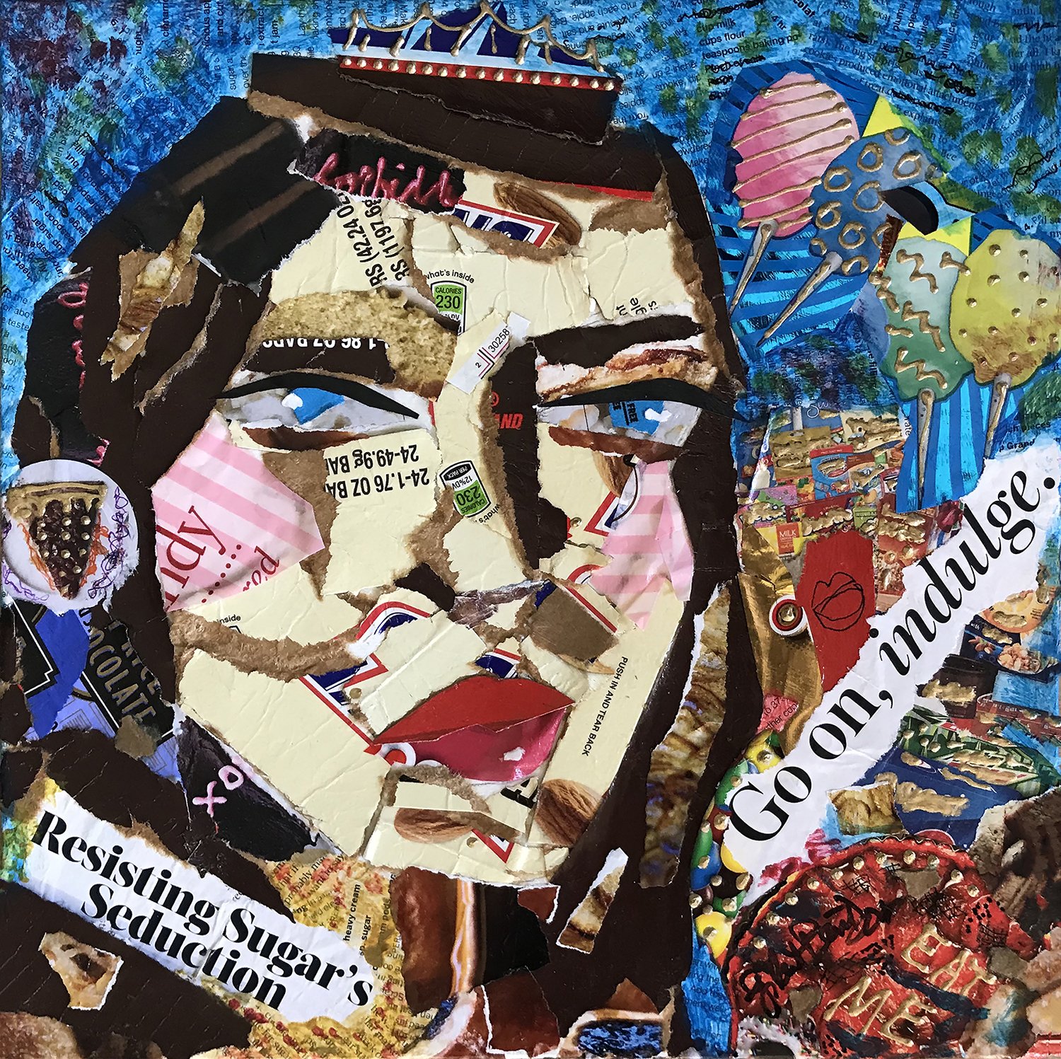 Sugar Seduction (Unique Medium - 12" x 12" x 1.5" - $650 USD - USA) Gilat Ben-Dor