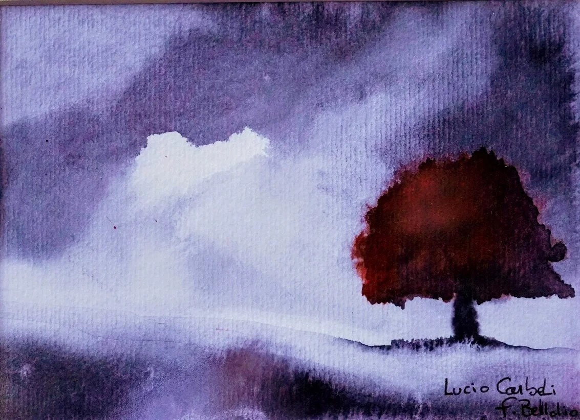 Nostalgic Landscape & desire of Hope (Painting - 12.2" x 156.29" - $2222 USD - Chile) Lucio Carbeli F Bellolio
