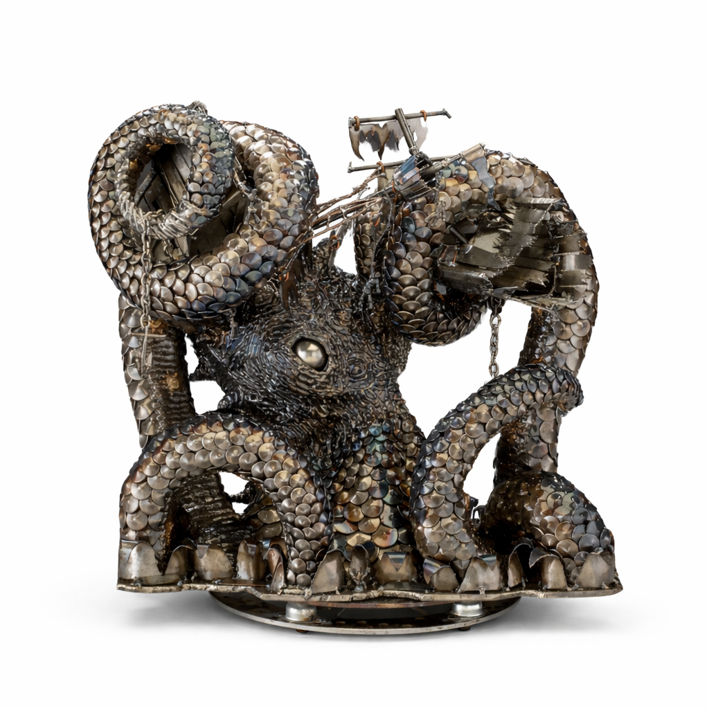 The Deep Sleep (Sculpture - 18" H × 18" W × 12" D - USA) Jeremy Werkheiser