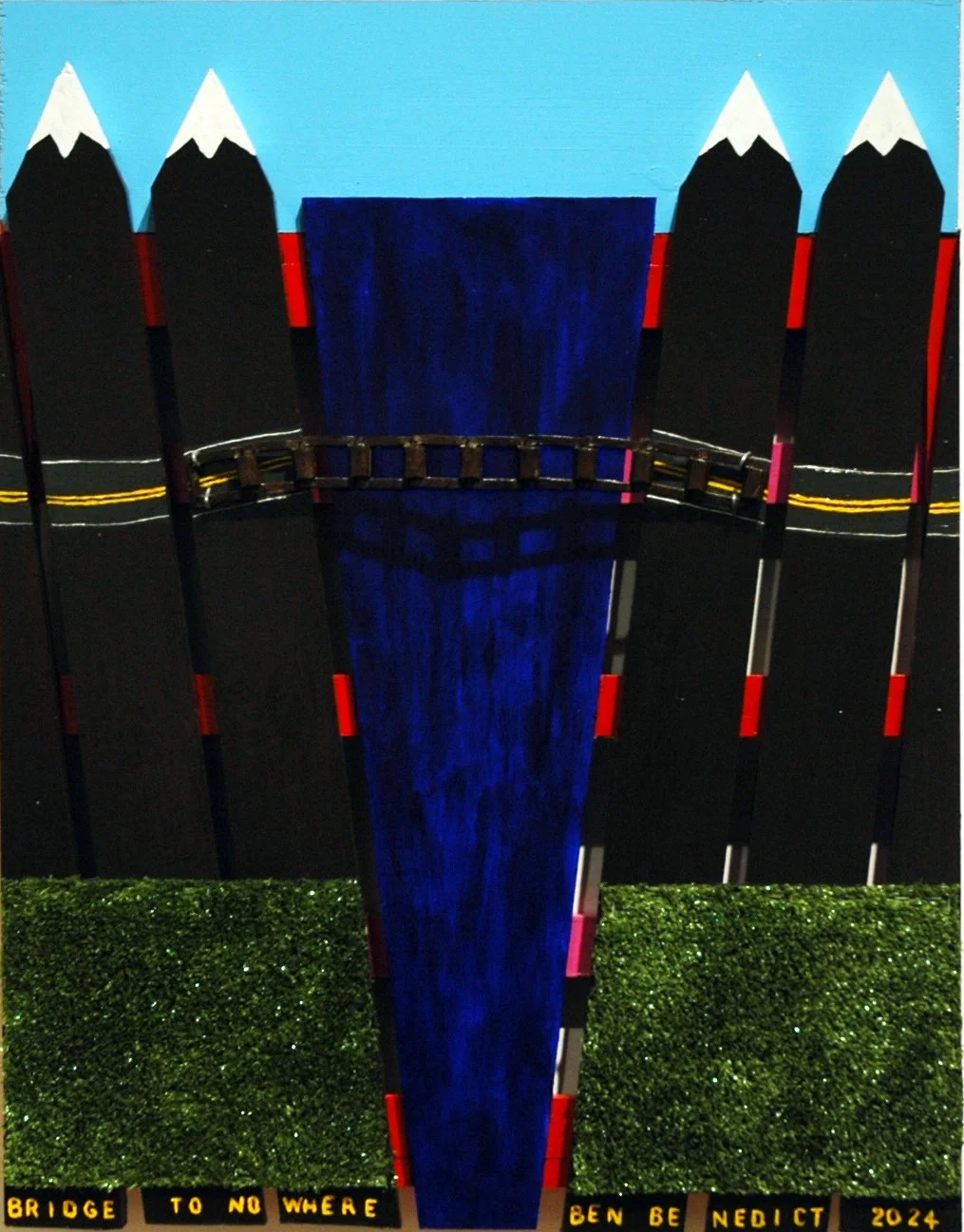 Bridge to Nowhere (Mixed Media - $2400 - 24w x 31h x 3d Inches) - Ben Benedict