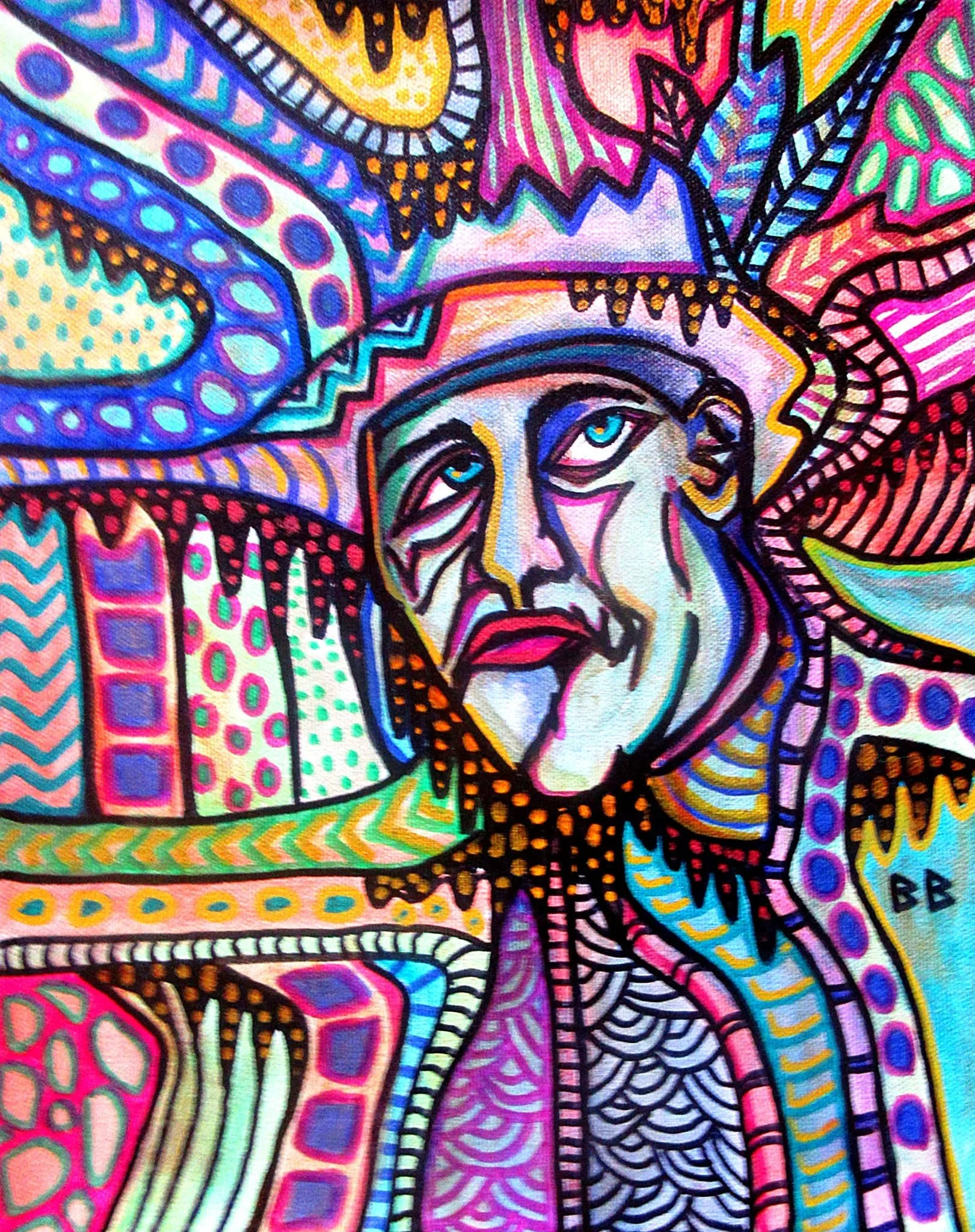 In Gord We Trust (Painting - $200 - 11 x 14 x 1 1/2 inch) - brad boug