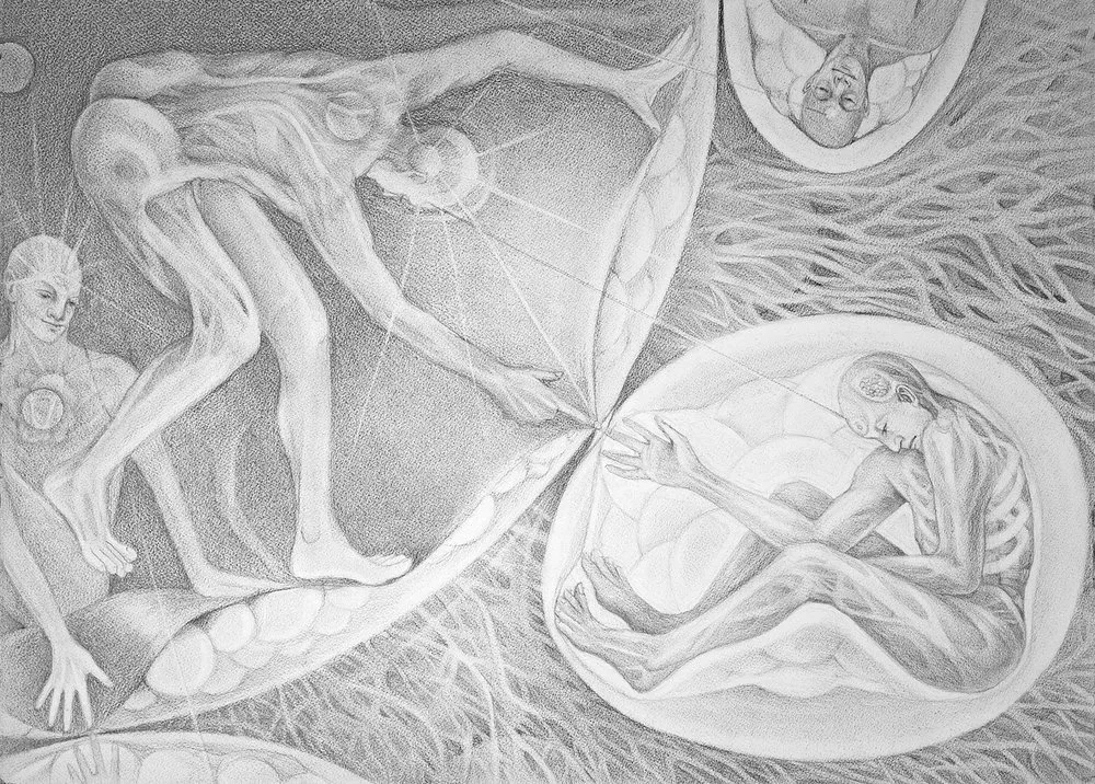 First Contact (Drawing - 22" x 30" - $1500 USD - USA) Nadine Gordon-Taylor