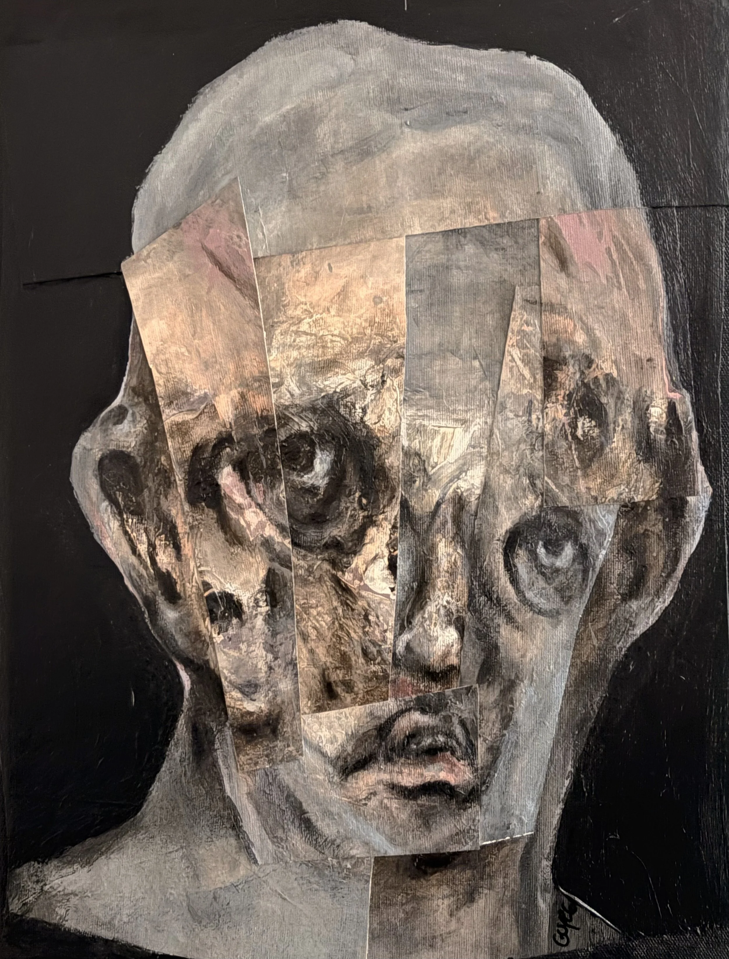 L’Autre V (Painting -$3500 -  11.8 × 15.9 × 1.2 in - 30 × 40.5 × 3 cm) - Michel Guy