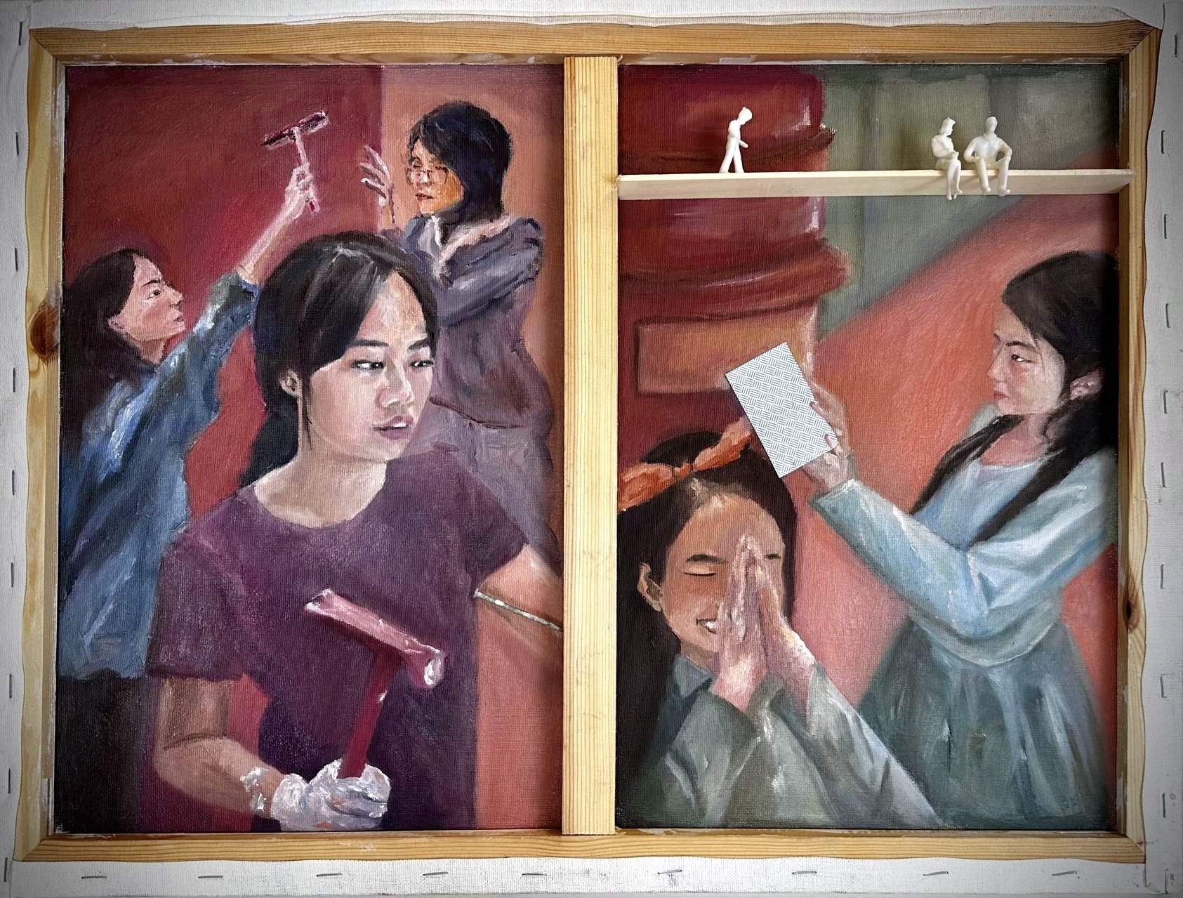 A Home For All (Painting - 12" x 16" - USA) Lauren Lu